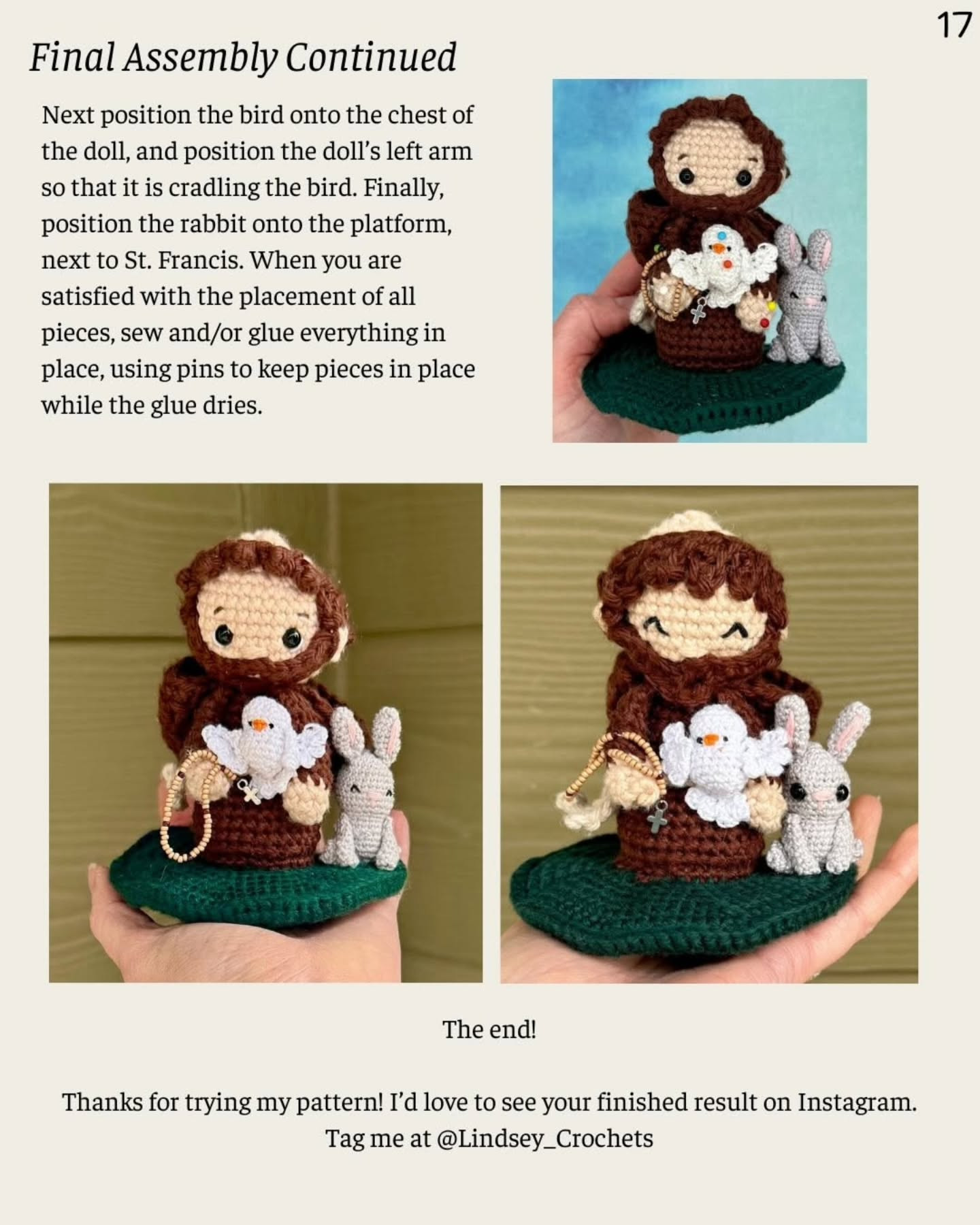 Amigurumi Saint Francis with Animals Crochet Pattern
