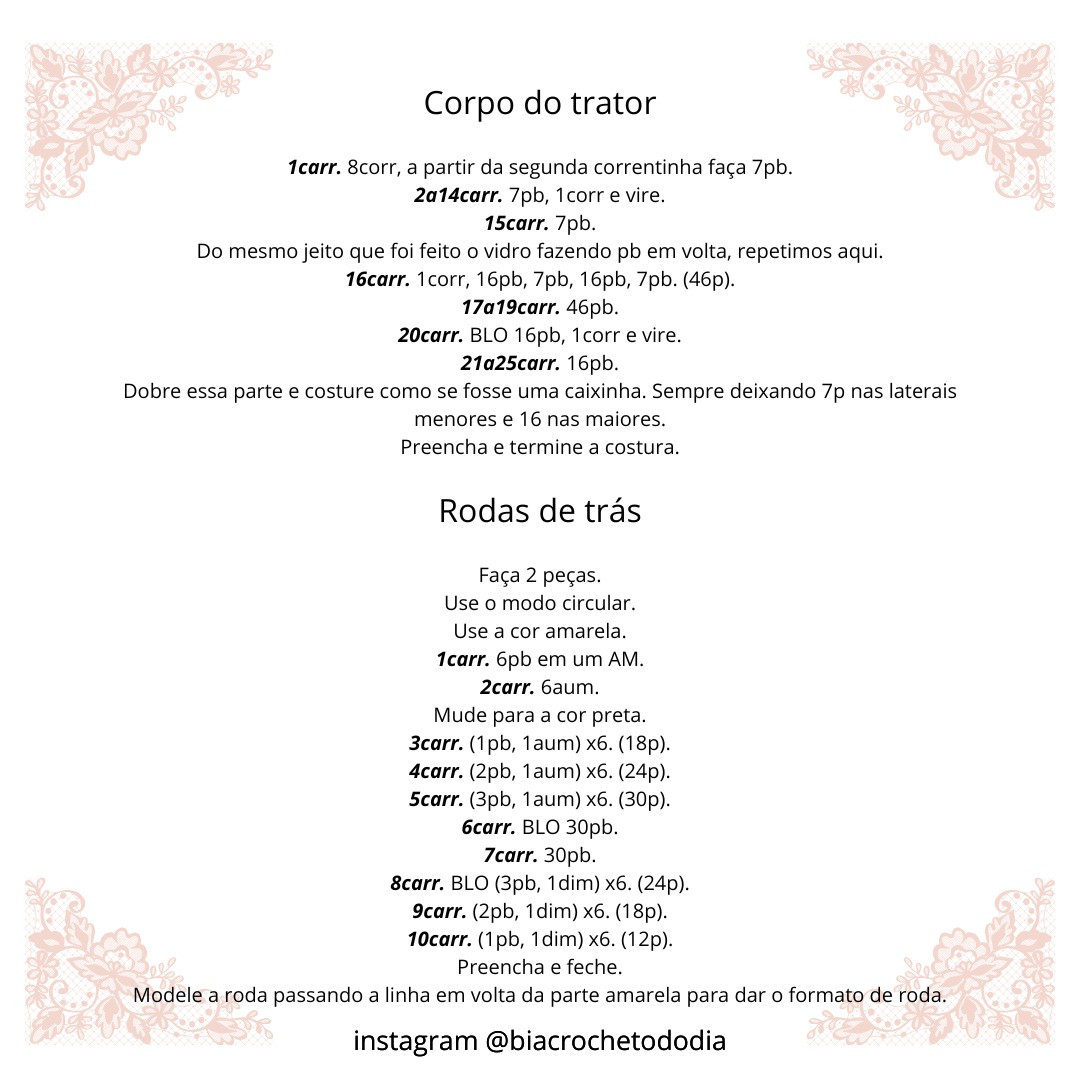 Amigurumi: Trator de Crochê Colorido e Único