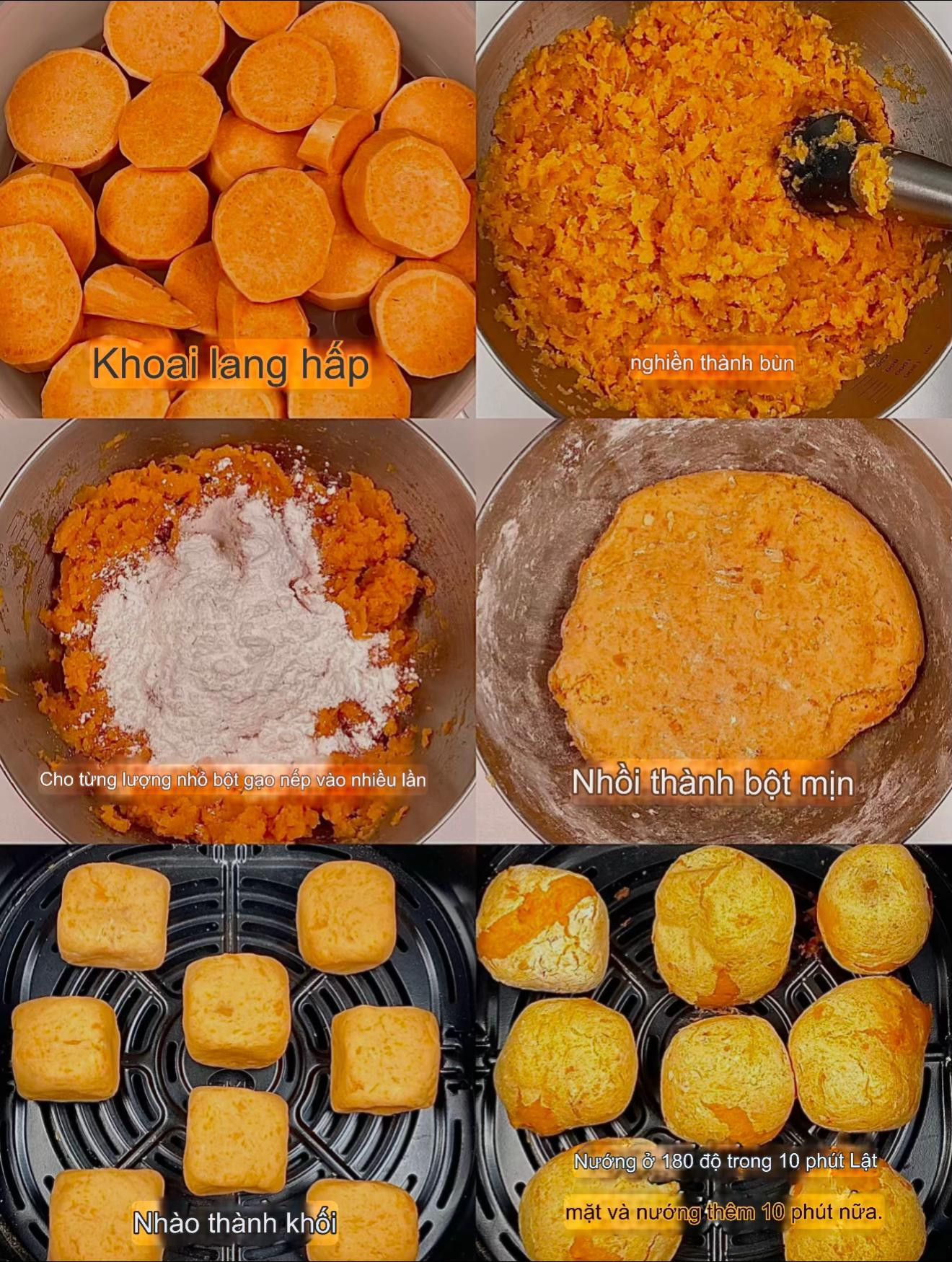 Bánh khoai lang nướng giòn rụm, thơm lừng vị ngọt tự nhiên