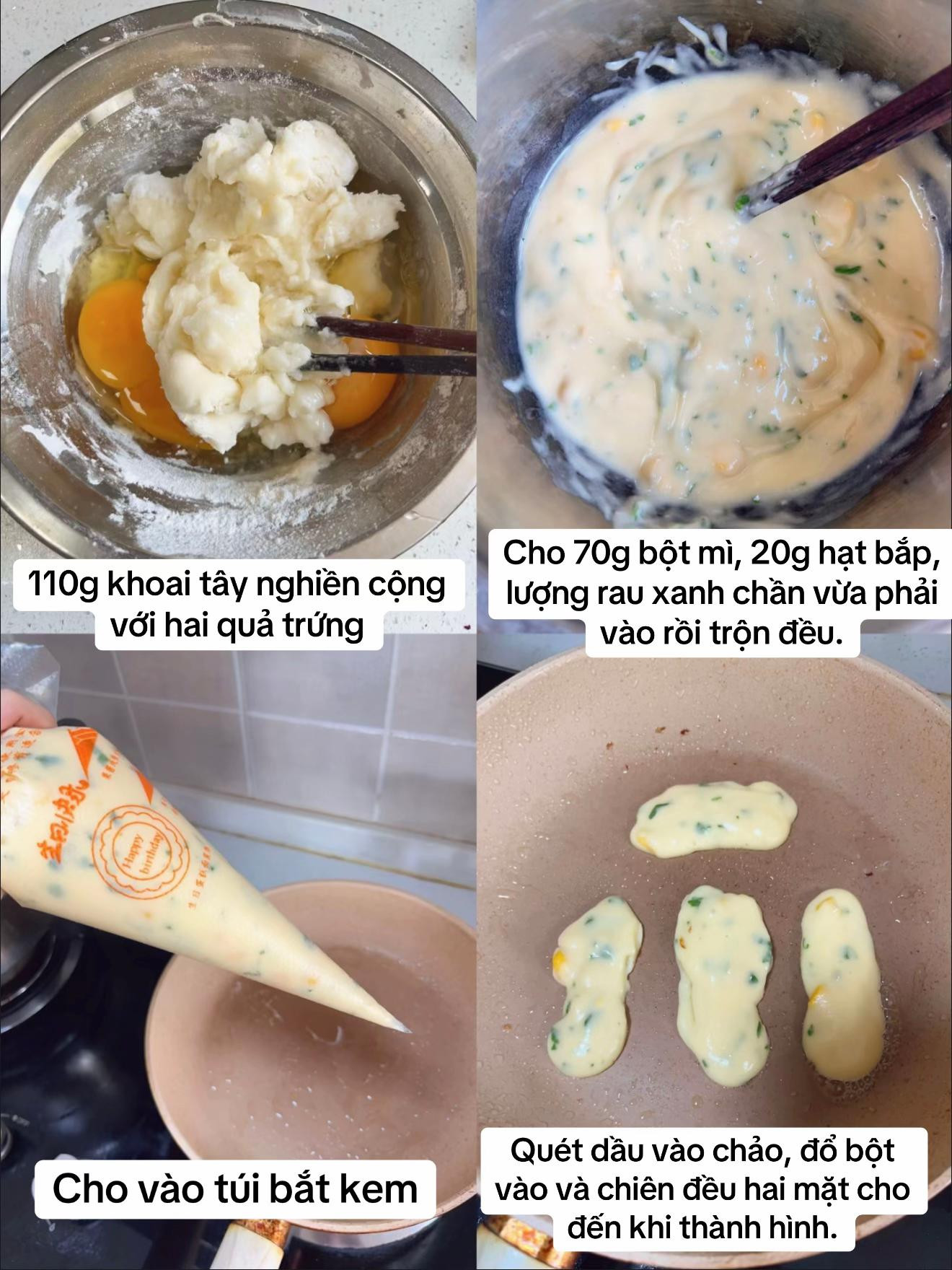 Bánh Khoai Tây Mềm Xốp Healthy