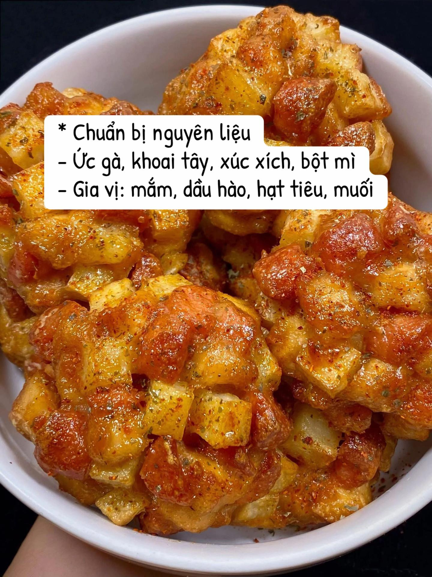 Bánh Khoai Tây Ức Gà Giòn Cay Thơm Ngon