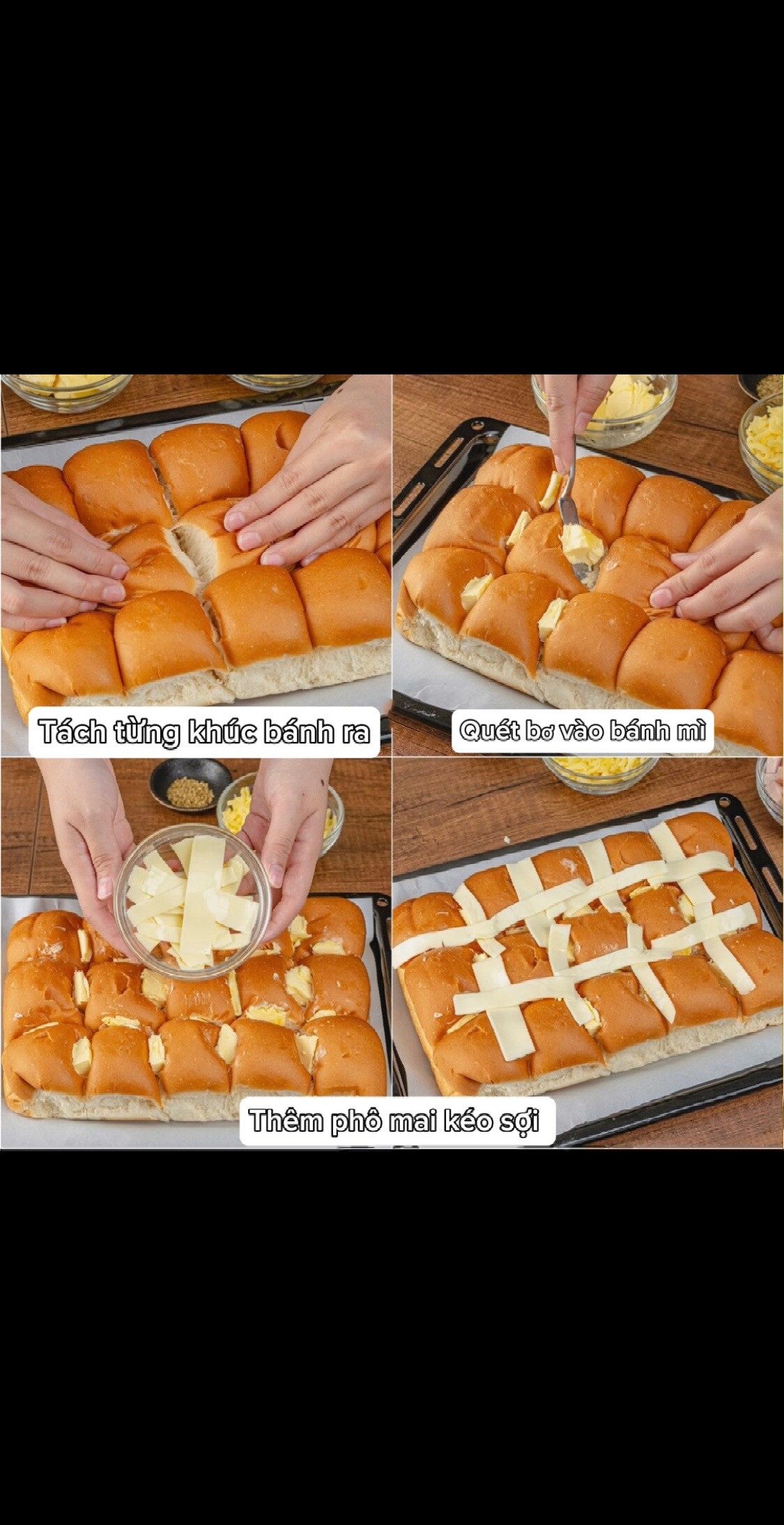 Bánh Mì Nướng Phô Mai Thơm Ngậy Giòn Tan