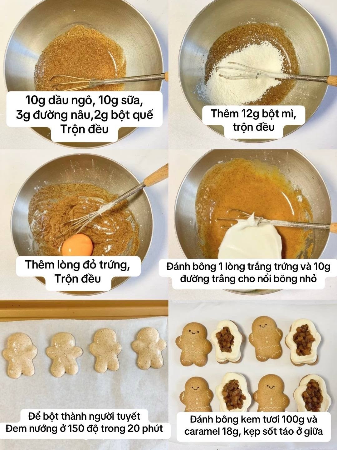 Bánh Người Tuyết Nhân Táo Ngọt Ngào Giáng Sinh