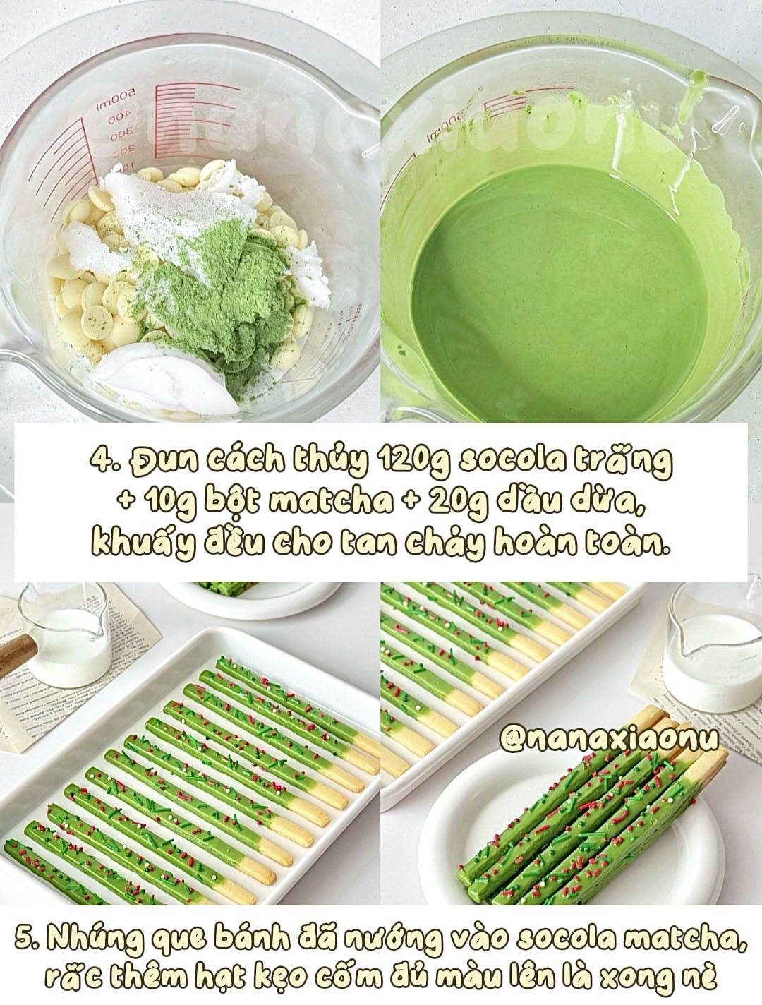 Bánh Que Matcha Giáng Sinh Ngọt Ngào Cho Mùa Lễ Hội