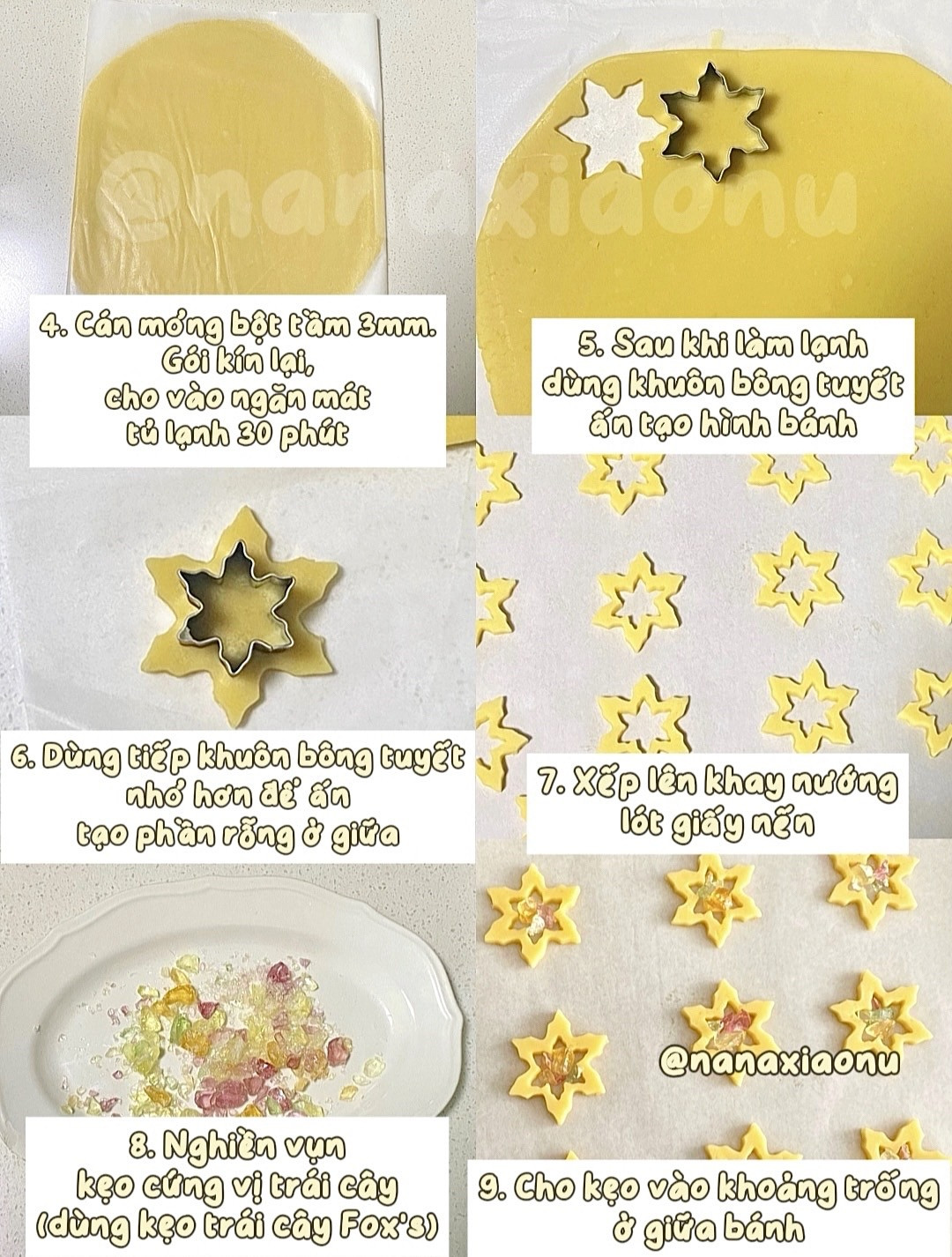 Bánh Quy Bông Tuyết Pha Lê Lung Linh Giáng Sinh