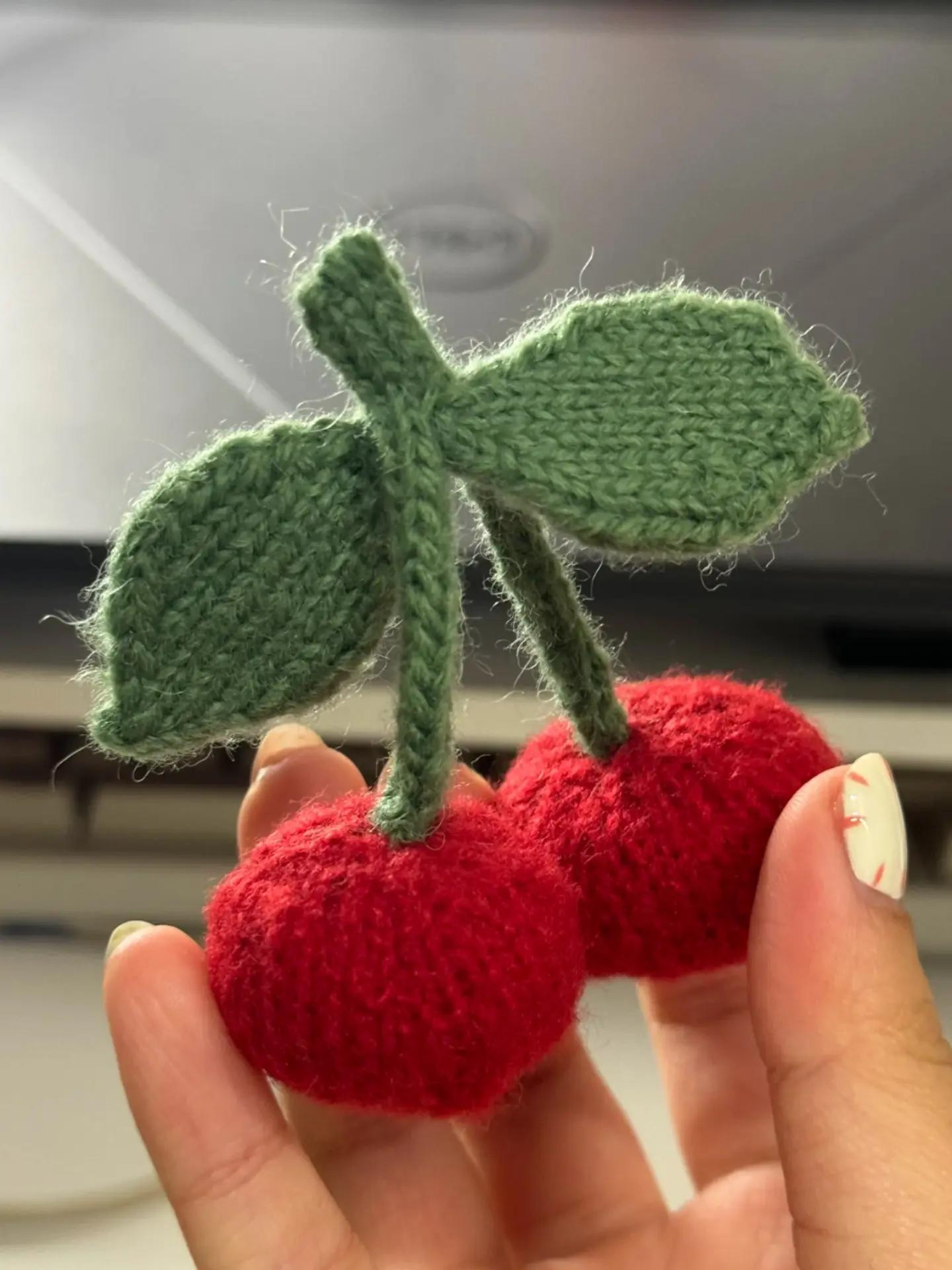 Beginner's Crochet Pattern for Cute Cherry Decoration