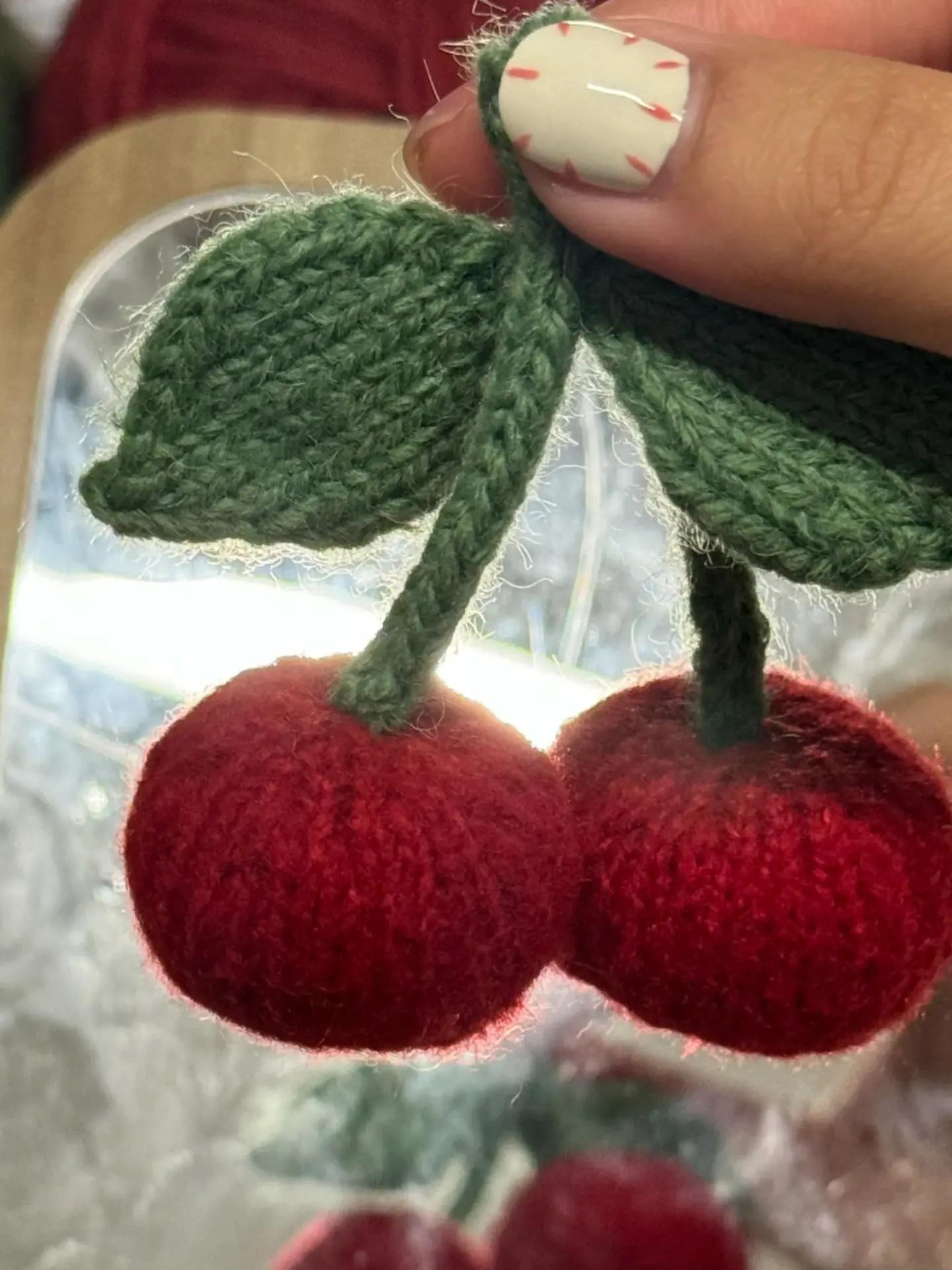 Beginner's Crochet Pattern for Cute Cherry Decoration
