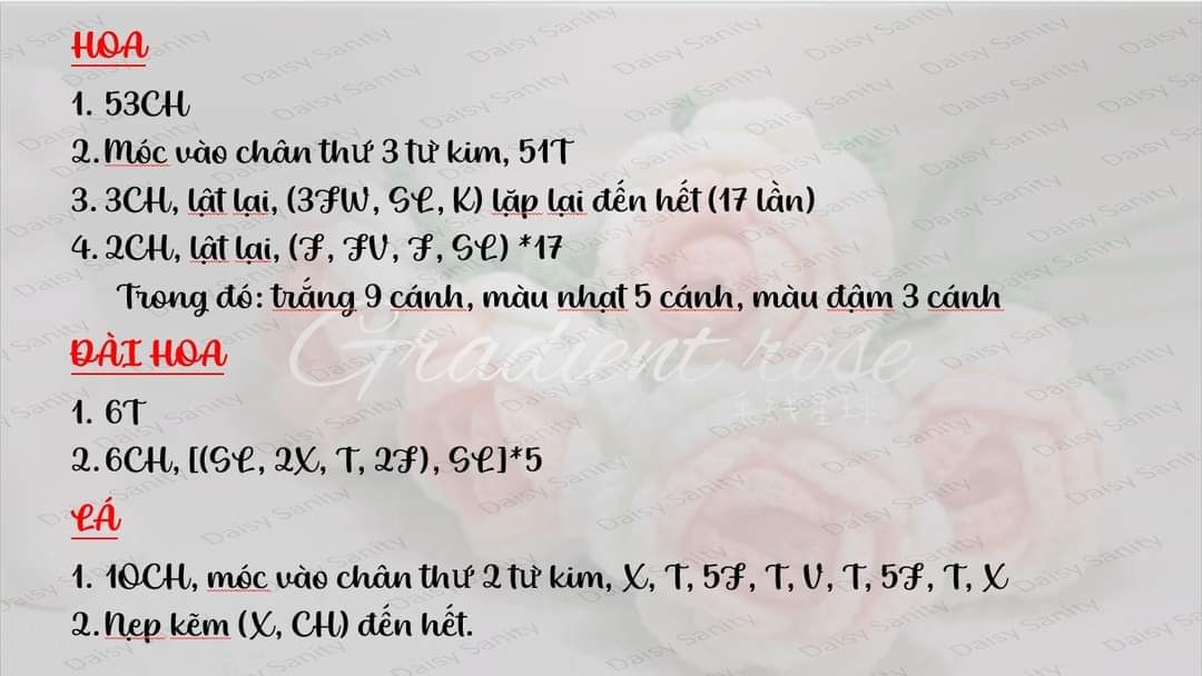 Bó hoa hồng móc len tinh tế cho không gian thêm lãng mạn