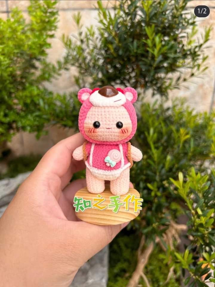 Bộ sưu tập búp bê móc len phong cách thú đáng yêu