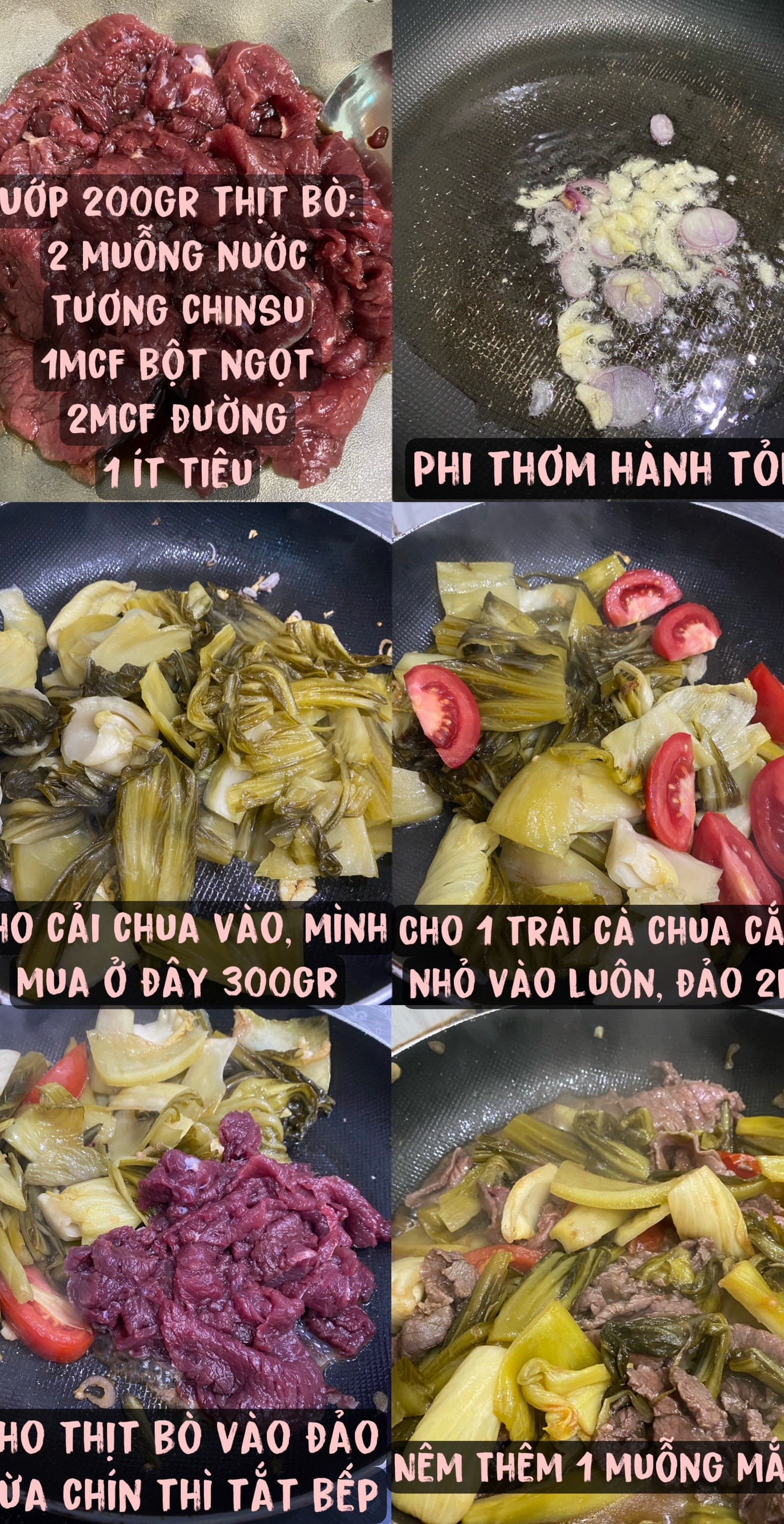 Bò Xào Dưa Chua