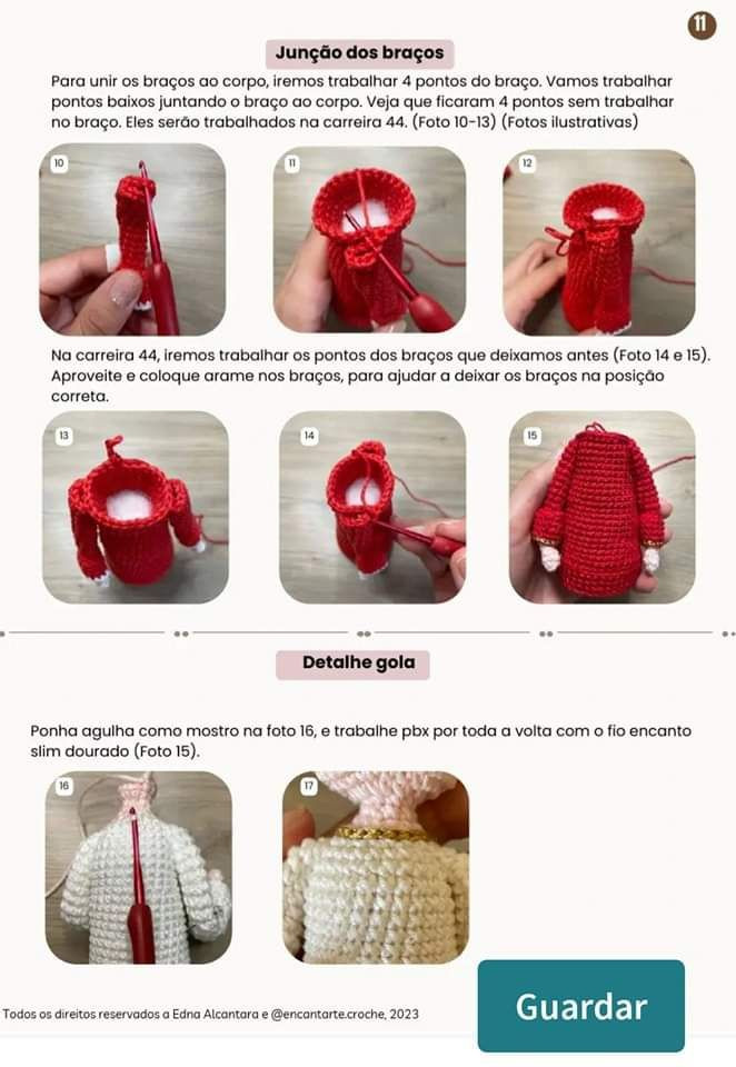 Boneco de Crochê de Jesus com Detalhes Coloridos