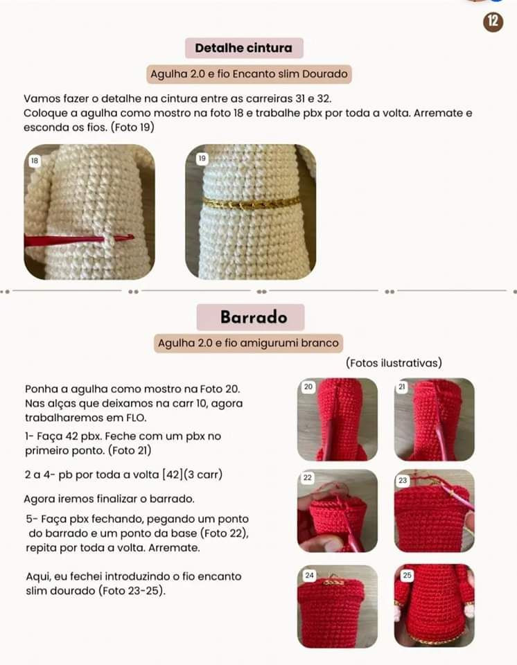 Boneco de Crochê de Jesus com Detalhes Coloridos