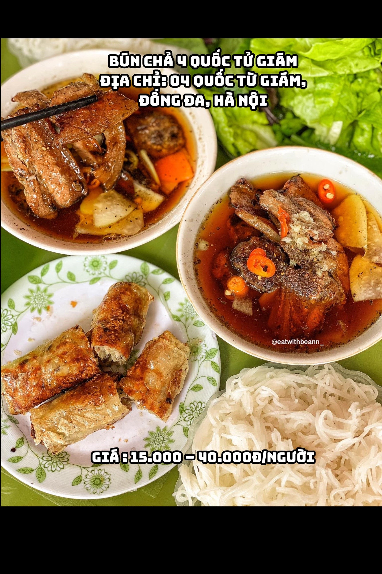 Bún chả Hà Nội thơm lừng hương vị truyền thống
