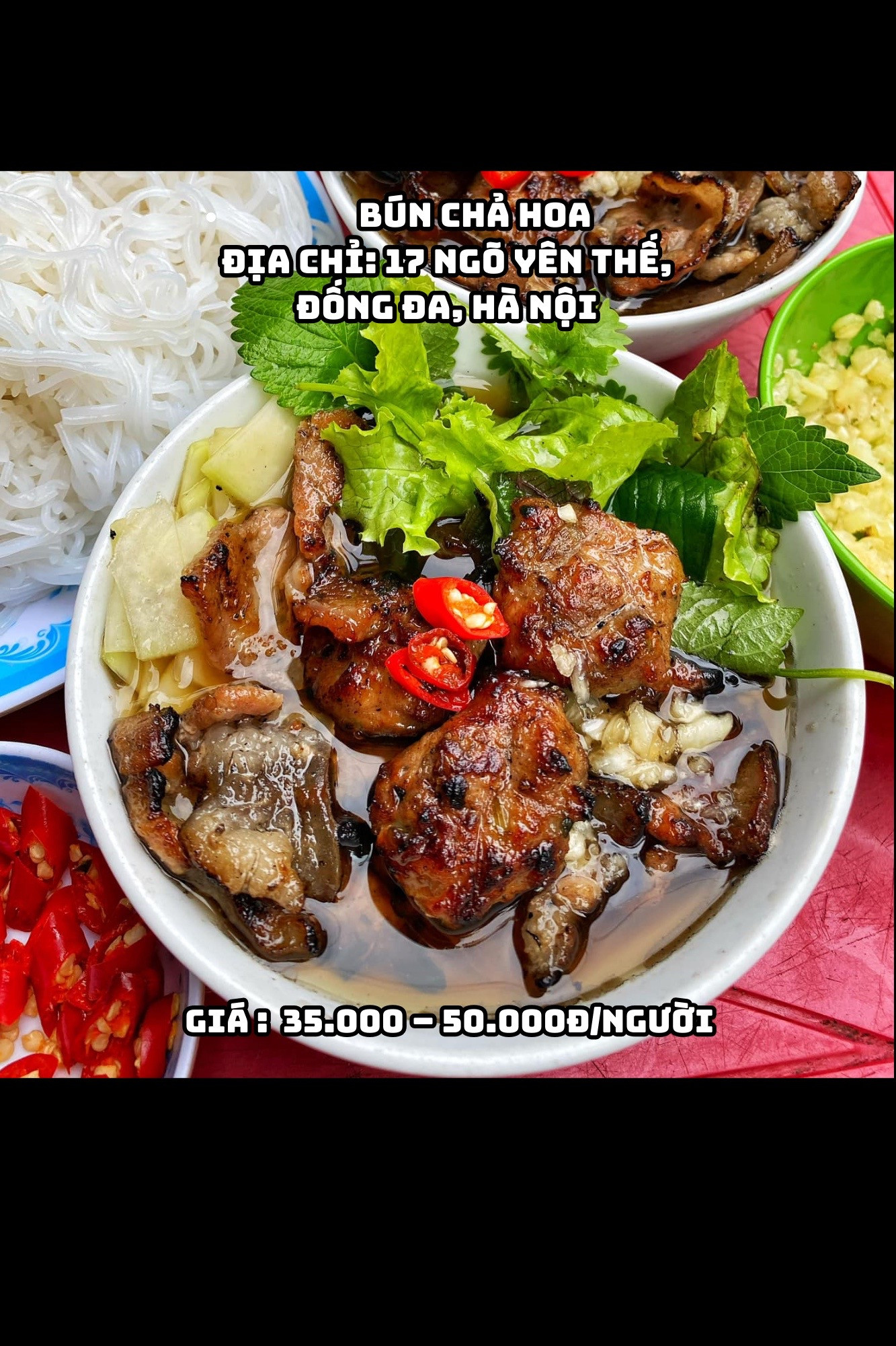 Bún chả Hà Nội thơm lừng hương vị truyền thống