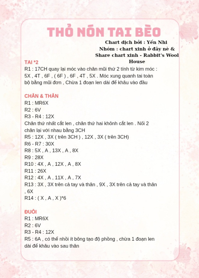 Búp bê thỏ len dễ thương với khăn quàng cổ xinh xắn