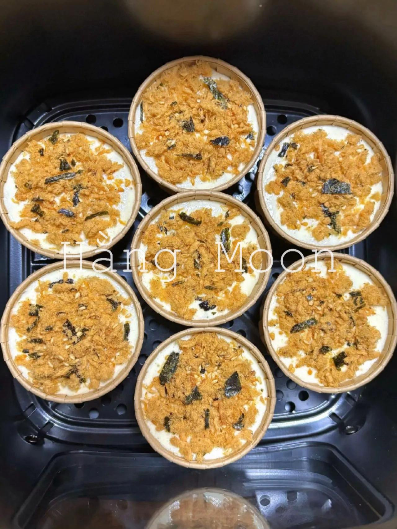 CÁCH LÀM BÁNH CUPCAKE CHÀ BÔNG RONG BIỂN BẰNG NỒI CHIÊN KHÔNG DẦU 🥧