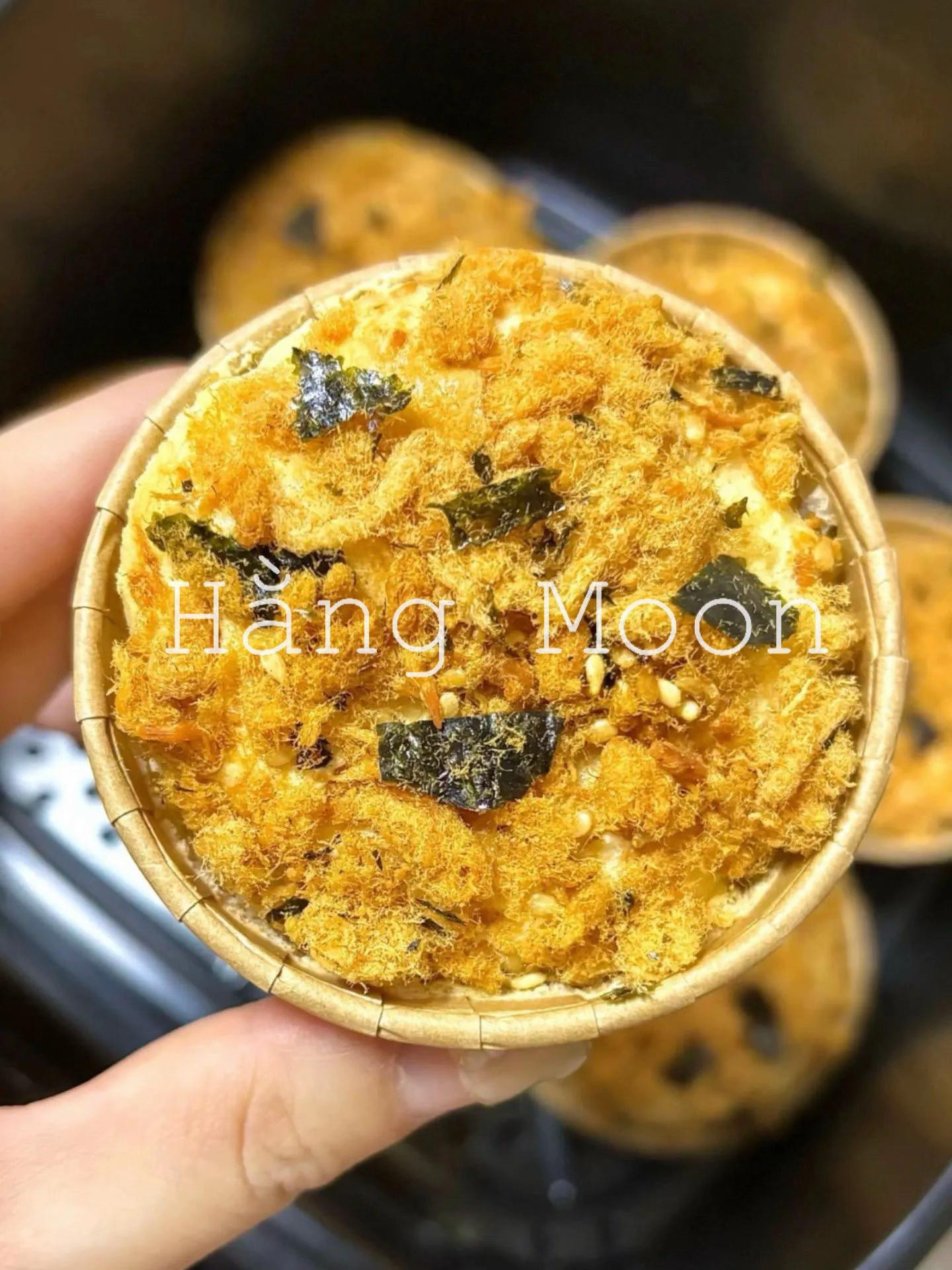 CÁCH LÀM BÁNH CUPCAKE CHÀ BÔNG RONG BIỂN BẰNG NỒI CHIÊN KHÔNG DẦU 🥧