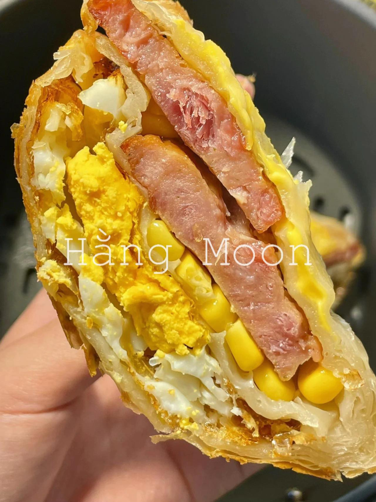 CÁCH LÀM BÁNH NƯỚNG KẸP TRỨNG, THỊT HỘP BẰNG NỒI CHIÊN KHÔNG DẦU 🥠