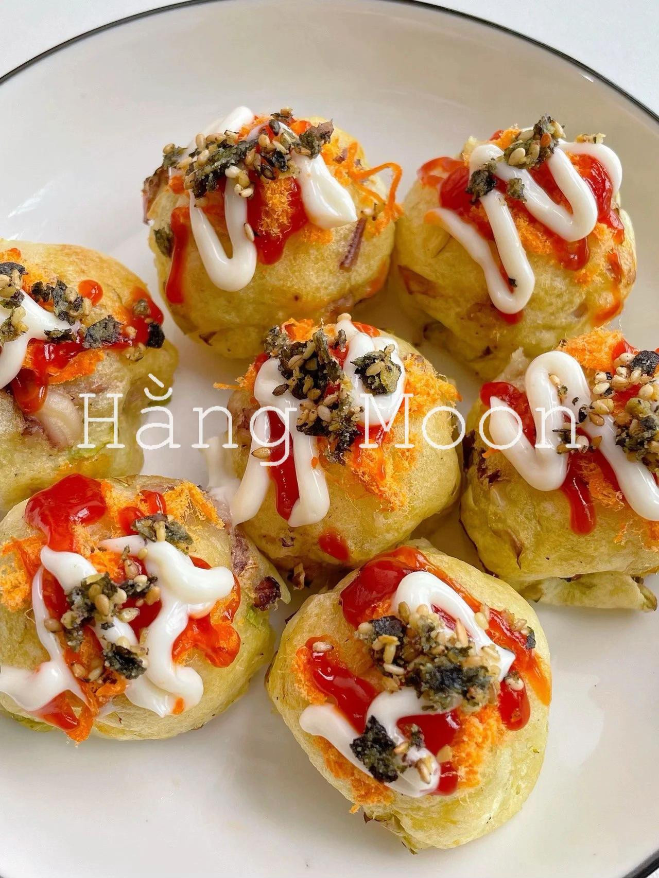 CÁCH LÀM VIÊN KHOAI TÂY BẠCH TUỘC (TAKOYAKI) BẰNG NỒI CHIÊN KHÔNG DẦU 🐙