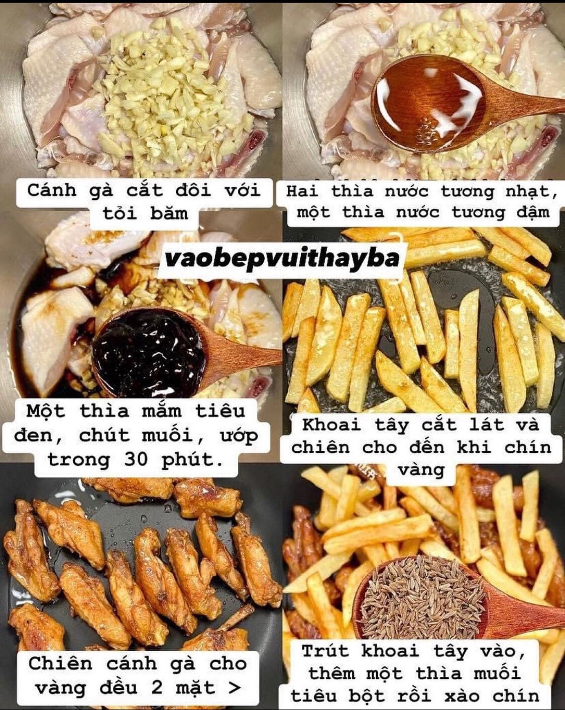 Cánh Gà Chiên Giòn Xào Khoai Tây Thơm Lừng