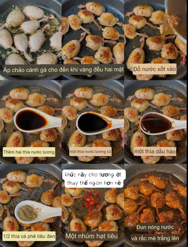 CÁNH GÀ NHỒI TÔM RIM COCA