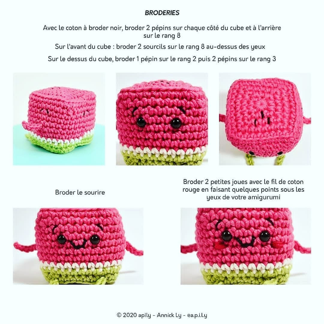 Charming Watermelon Cube Crochet Pattern for Creative Crafters