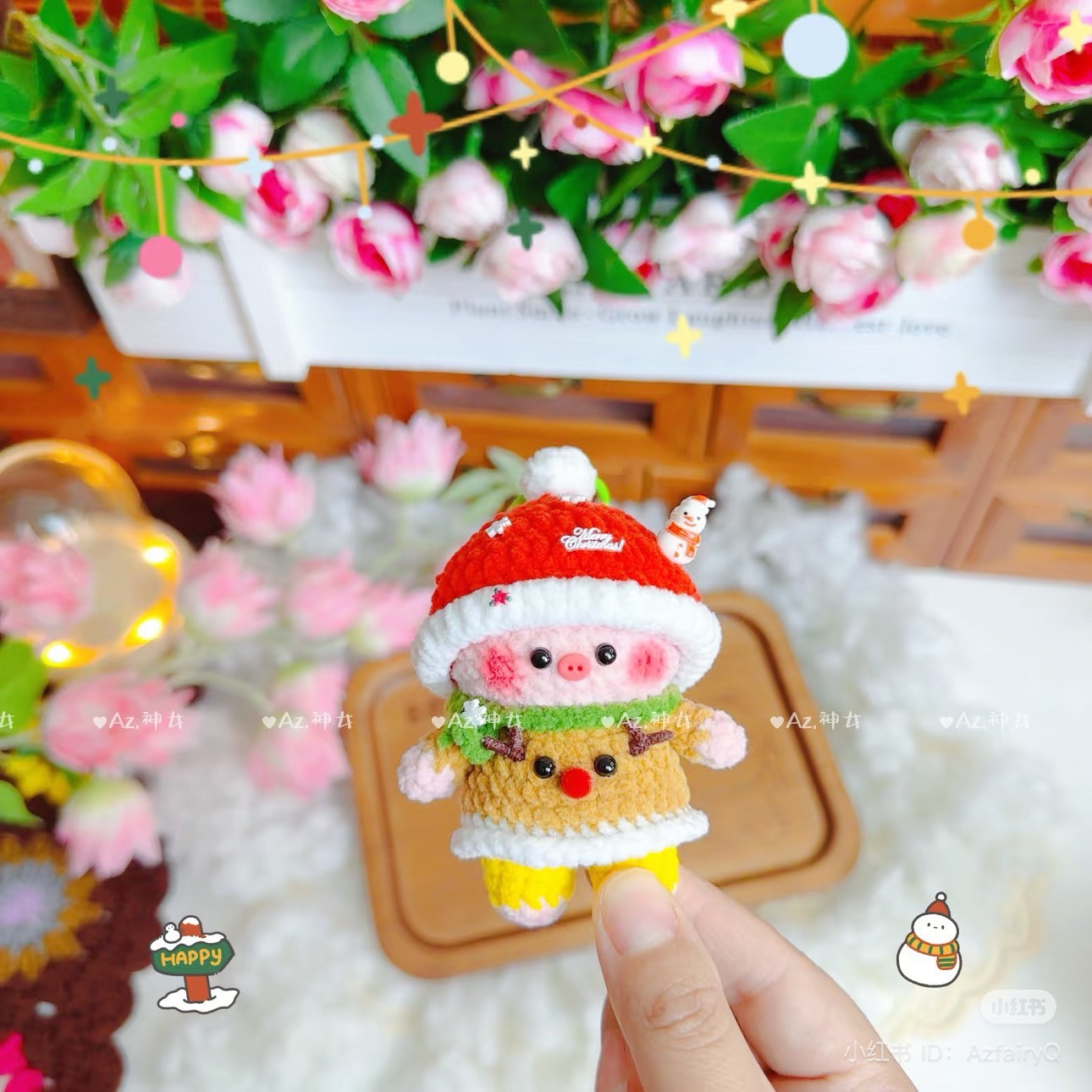 Chart heo cosplay giáng sinh cho bạn nào cần ạ