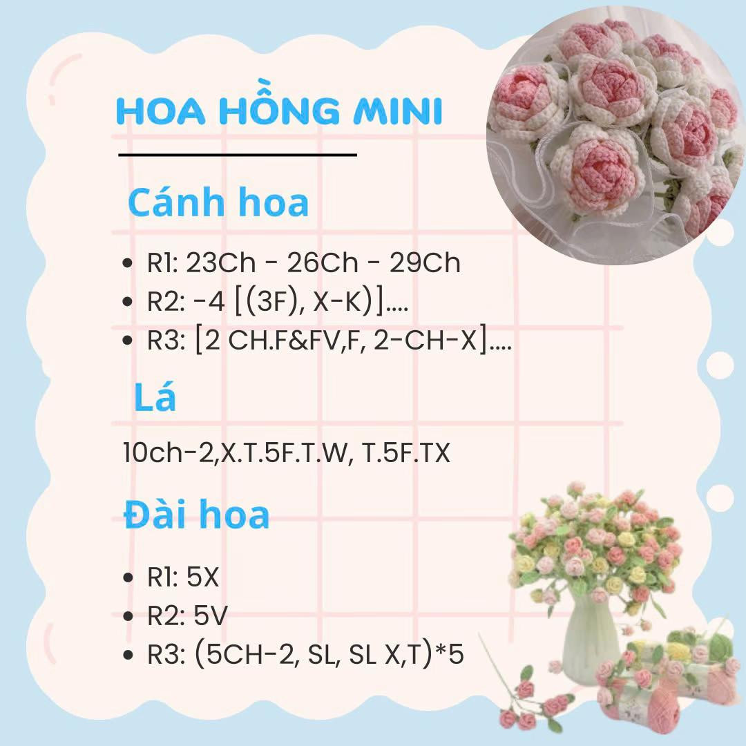 Chart Hoa Hồng Mini Đây Ạ 🙋🏻‍♀️