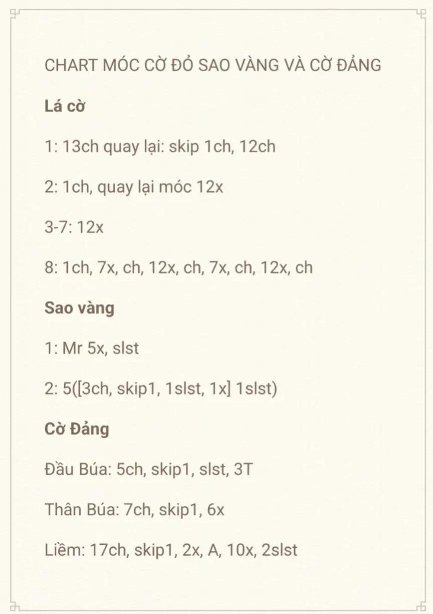 CHART MÓC CỜ ĐỎ SAO VÀNG VÀ CỜ ĐẢNG
