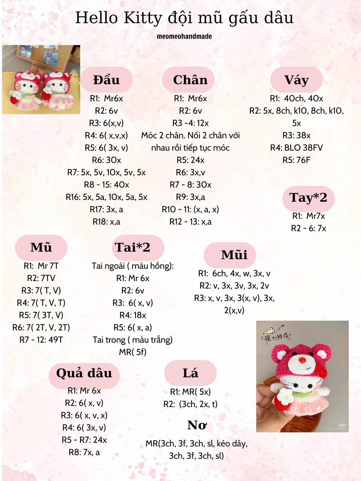 Chart móc Hello kitty dễ thương