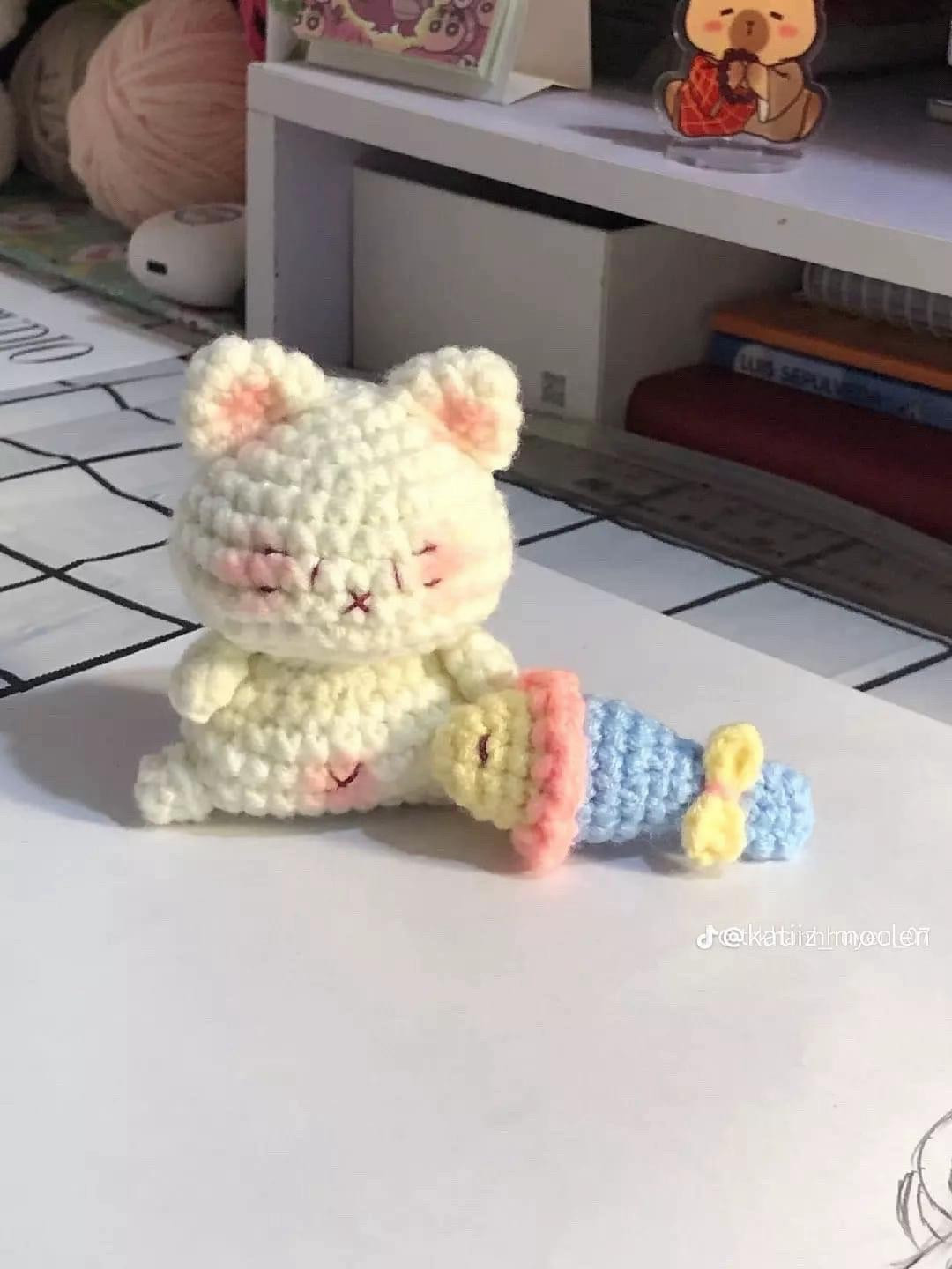 Chart móc len bánh gấu dễ thương cho người mới bắt đầu