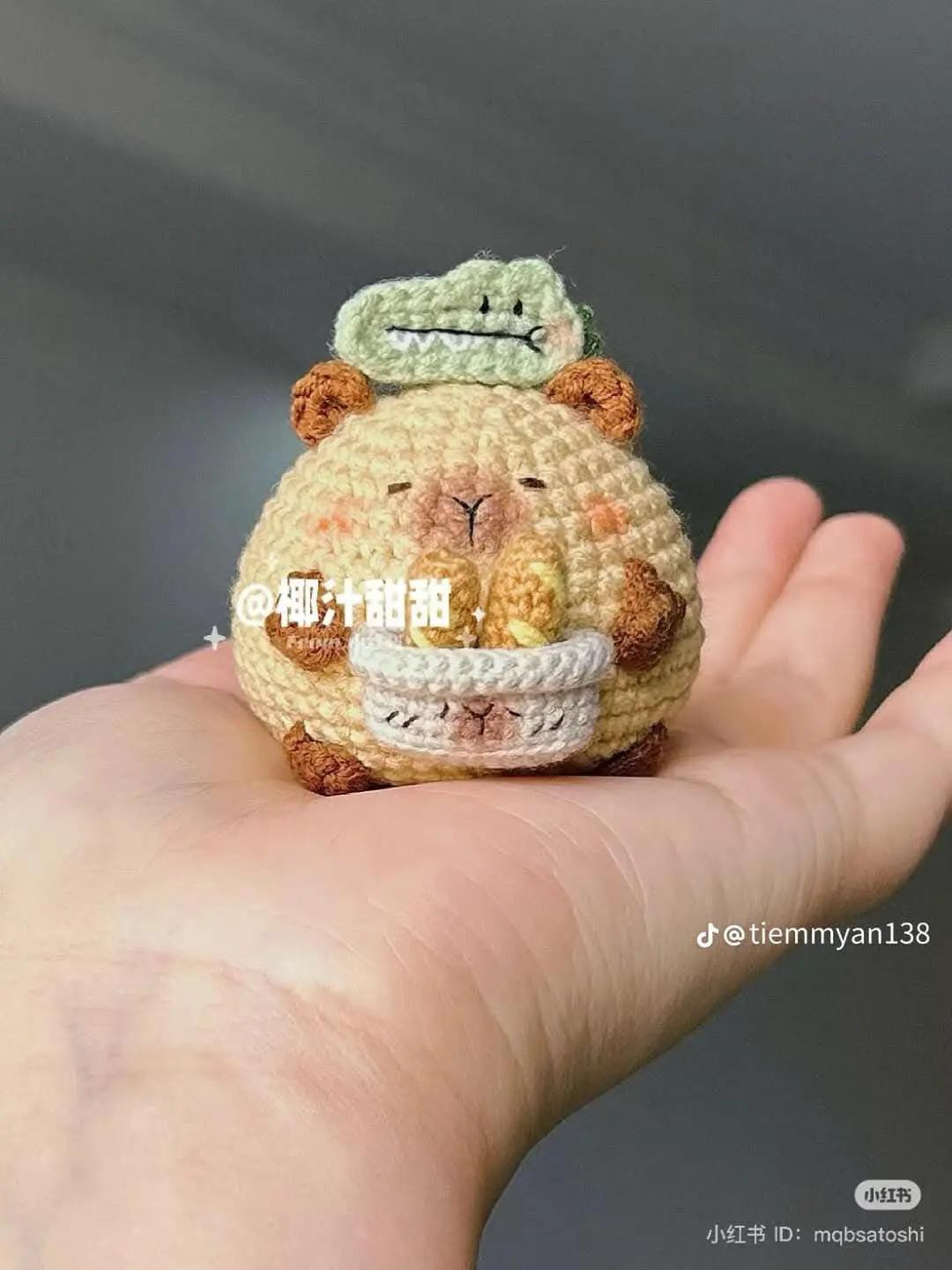 Chart móc len Capybara ú dễ thương và đơn giản