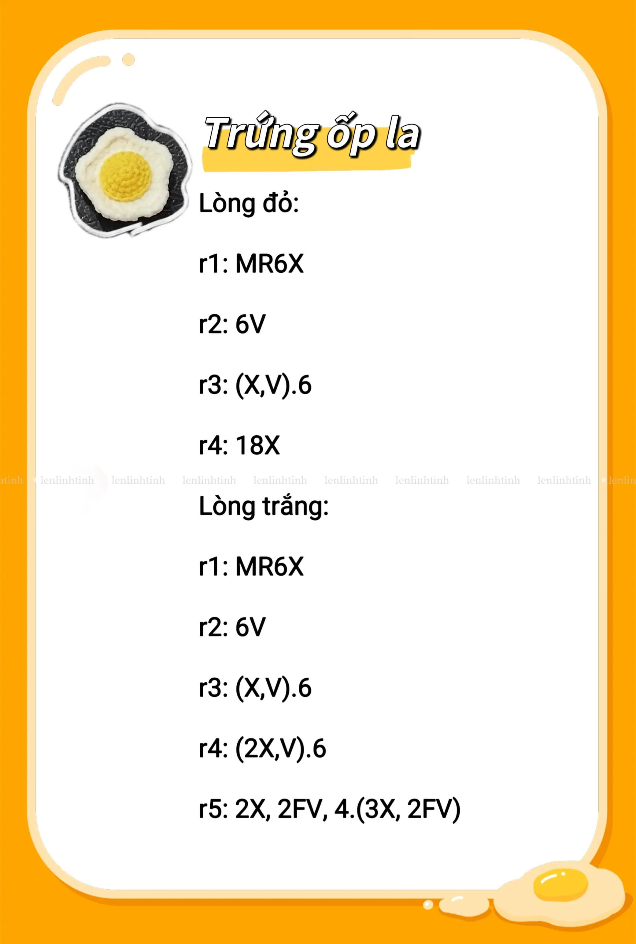 Chart móc len hình rau củ và đồ ăn dễ thương