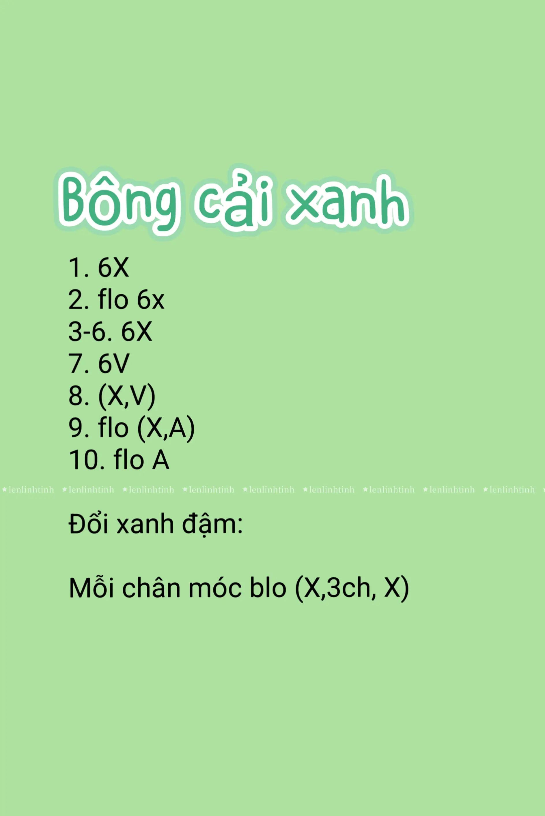 Chart móc len hình rau củ và đồ ăn dễ thương