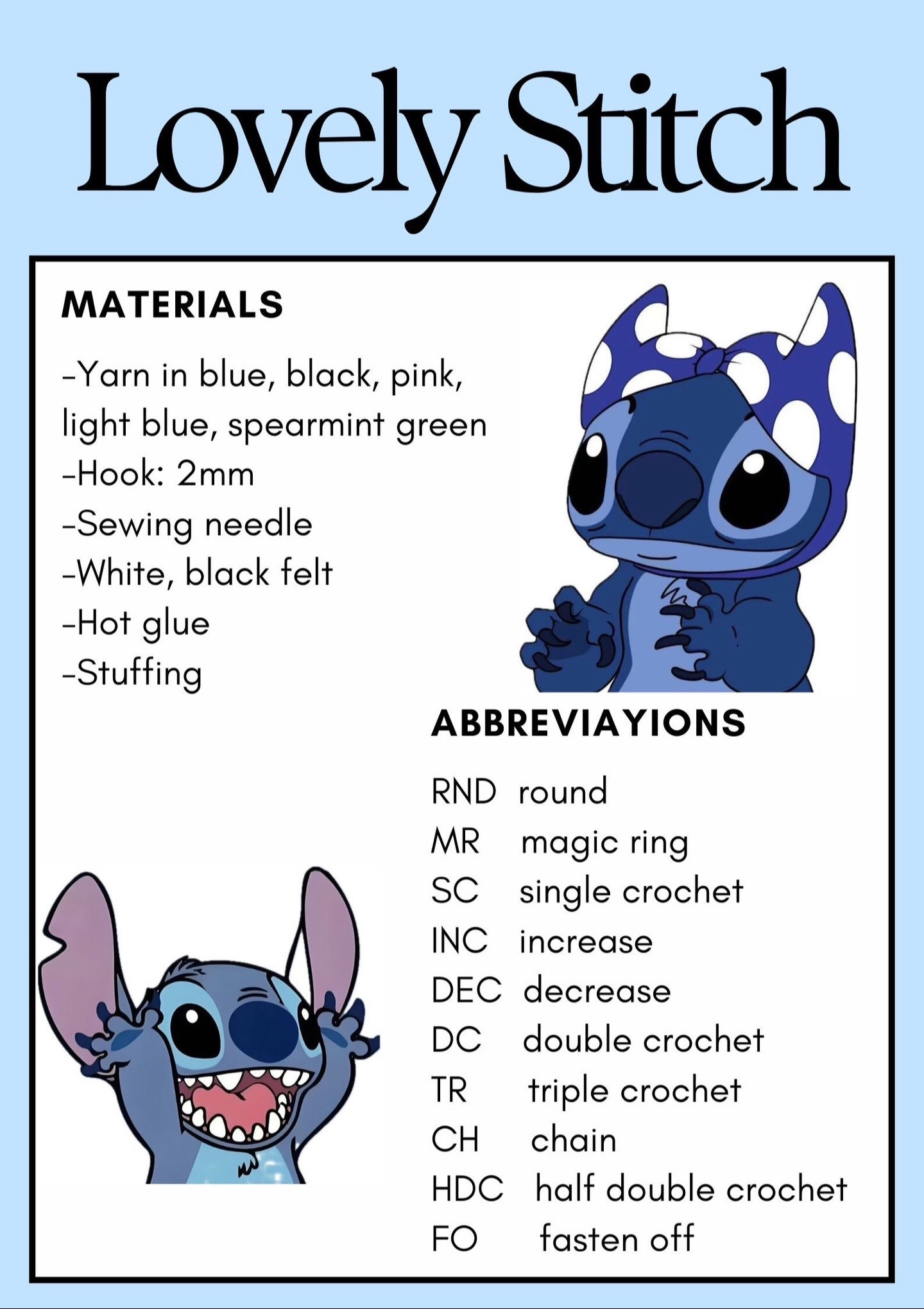 Chart móc len miễn phí hình thú dễ thương và sáng tạo