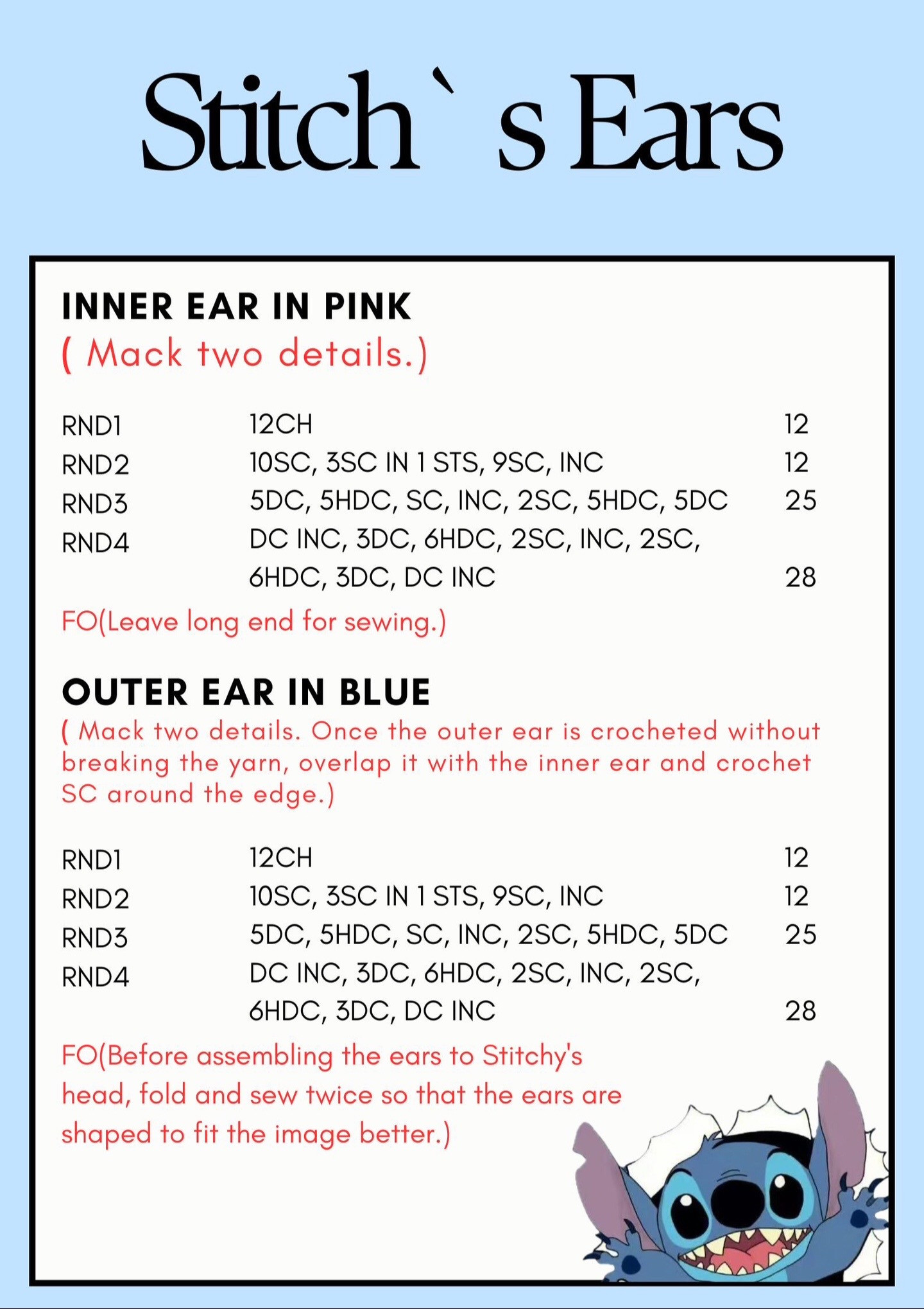 Chart móc len miễn phí hình thú dễ thương và sáng tạo