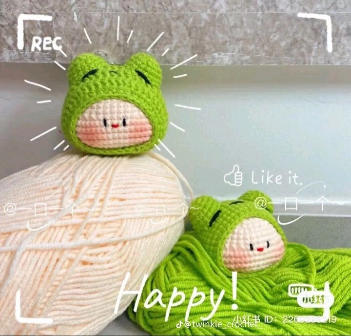 Chart móc len Mochi ếch dễ thương cho người mới bắt đầu