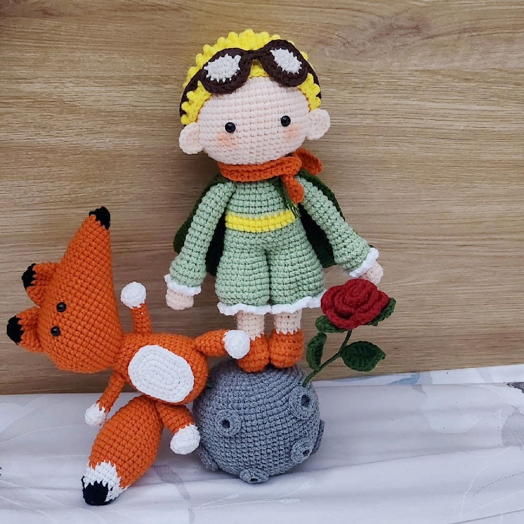 Chart móc len nhân vật và cáo, sáng tạo và độc đáo