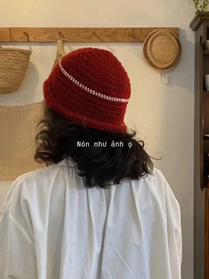 Chart móc len nón đỏ dễ thương cho người mới bắt đầu