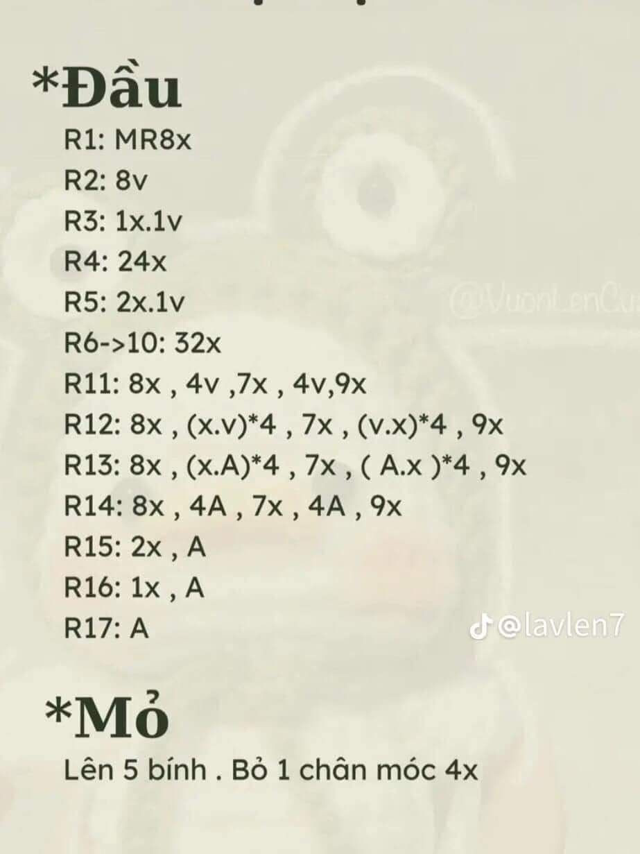 Chart móc len vịt con đáng yêu đội mũ ếch xanh dễ thương