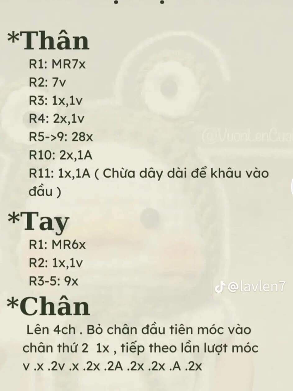 Chart móc len vịt con đáng yêu đội mũ ếch xanh dễ thương