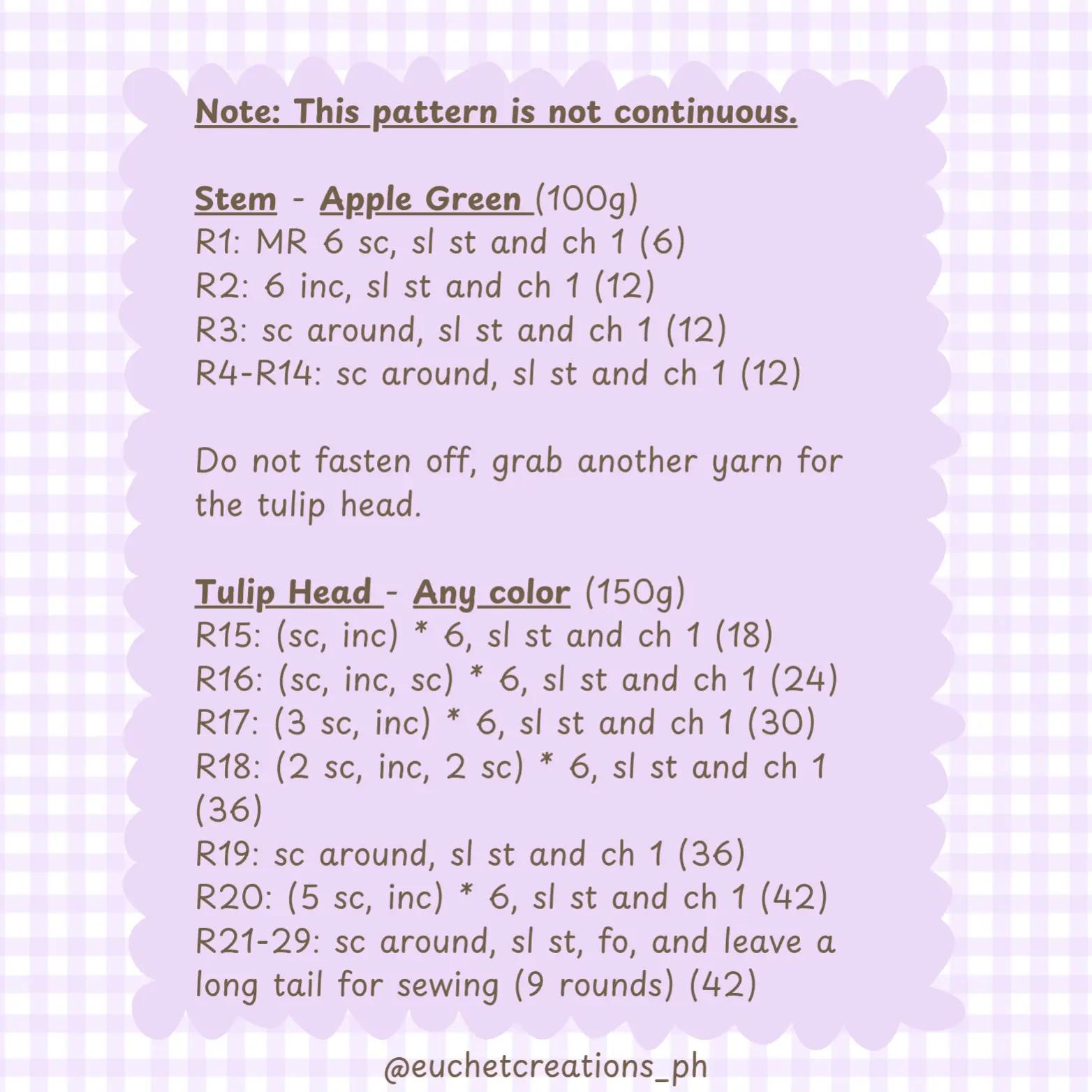 Chunky Tulip Pattern