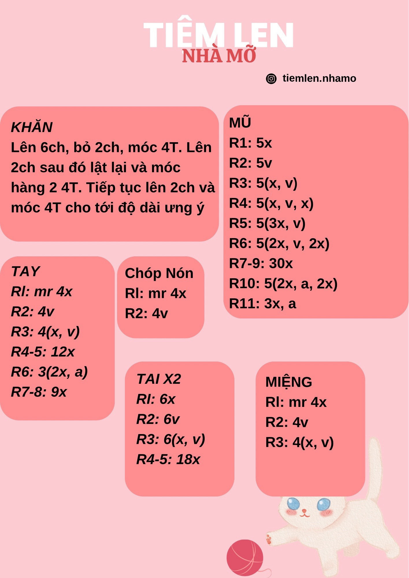 Chuột len xinh xắn cho mùa lễ hội, chart dễ hiểu mỗi ngày!