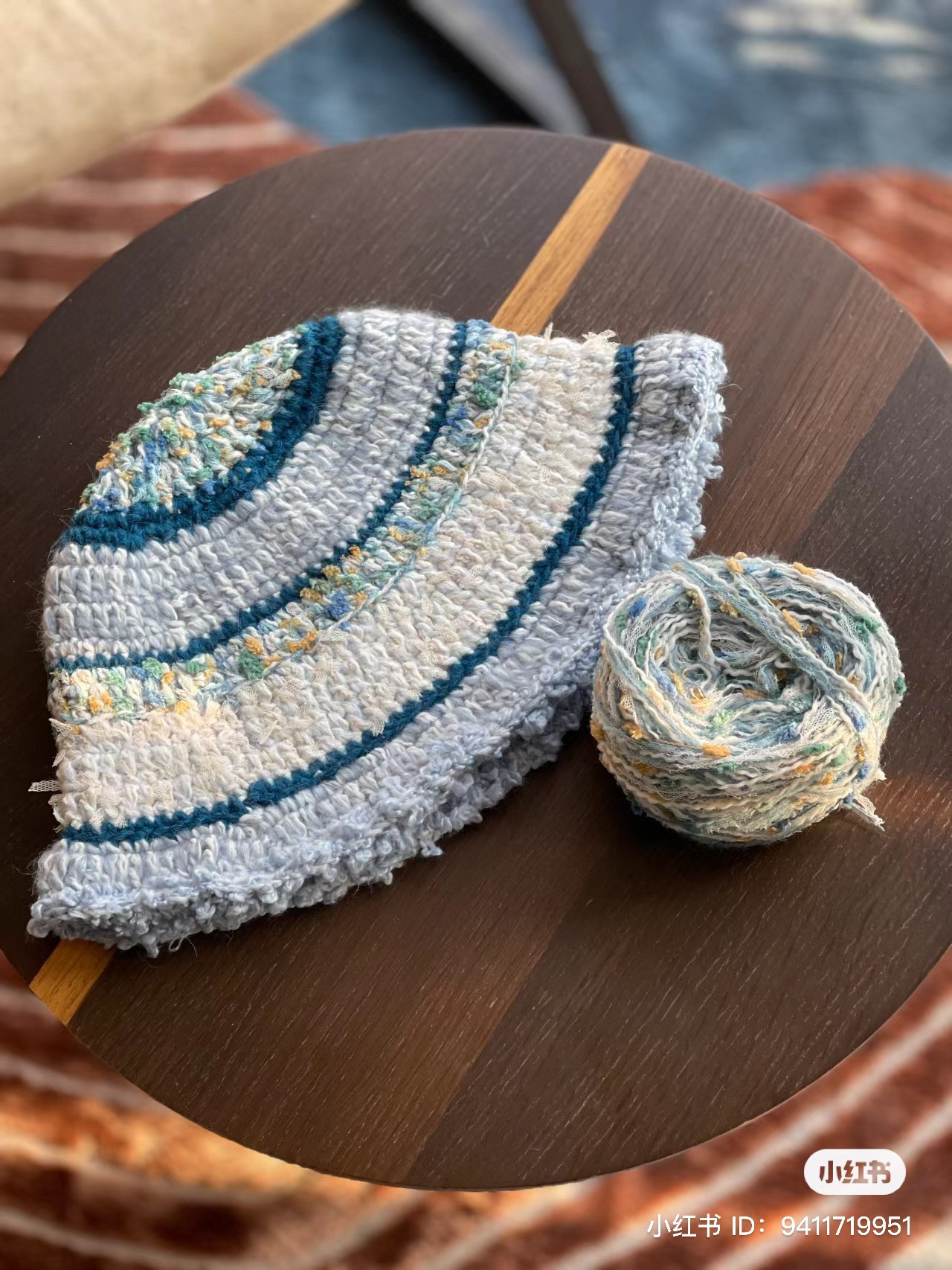 Colorful Crochet Bucket Hats in Cozy Home Setting