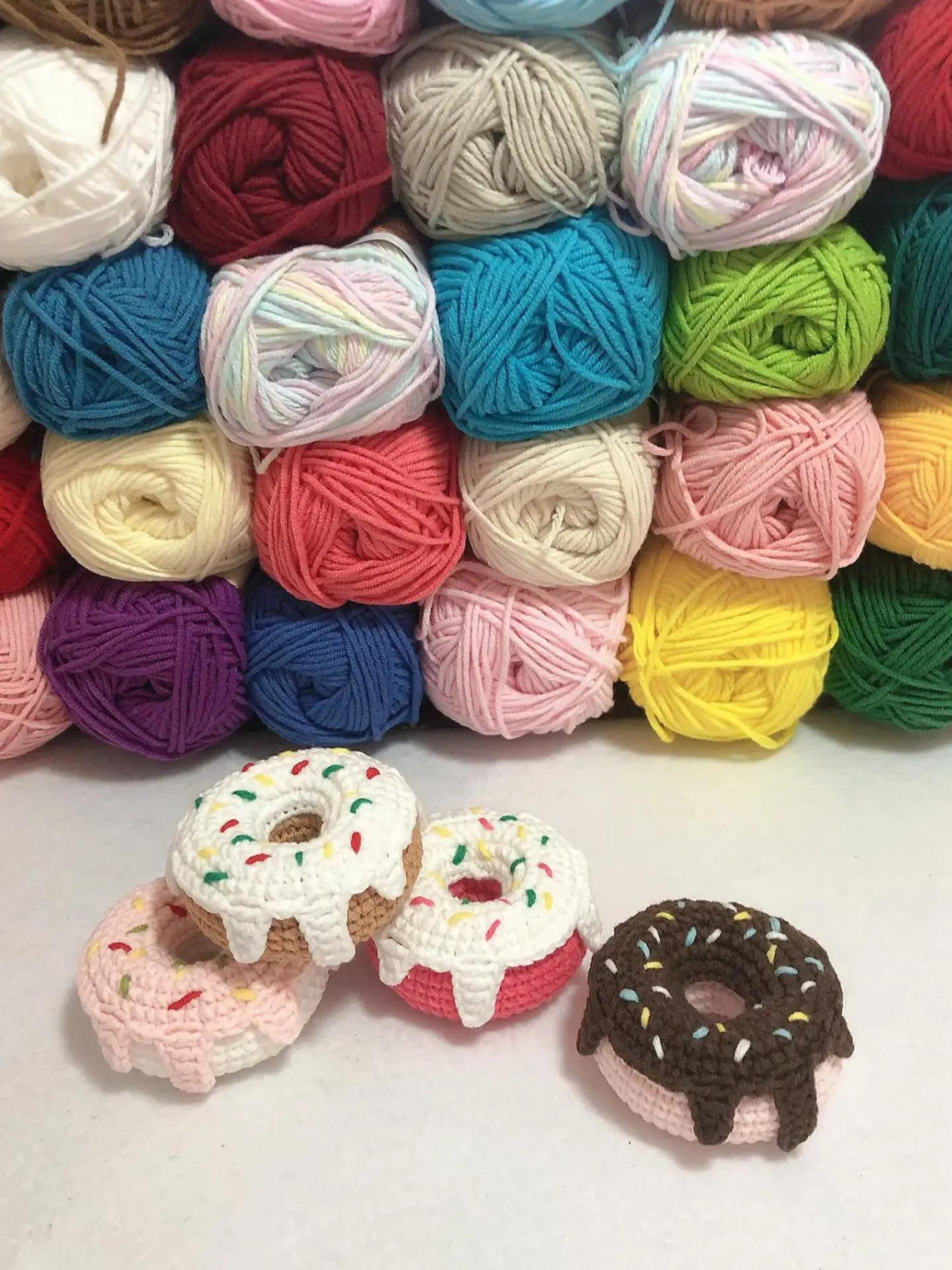 Colorful Crochet Donuts with Sprinkles Pattern for Beginners