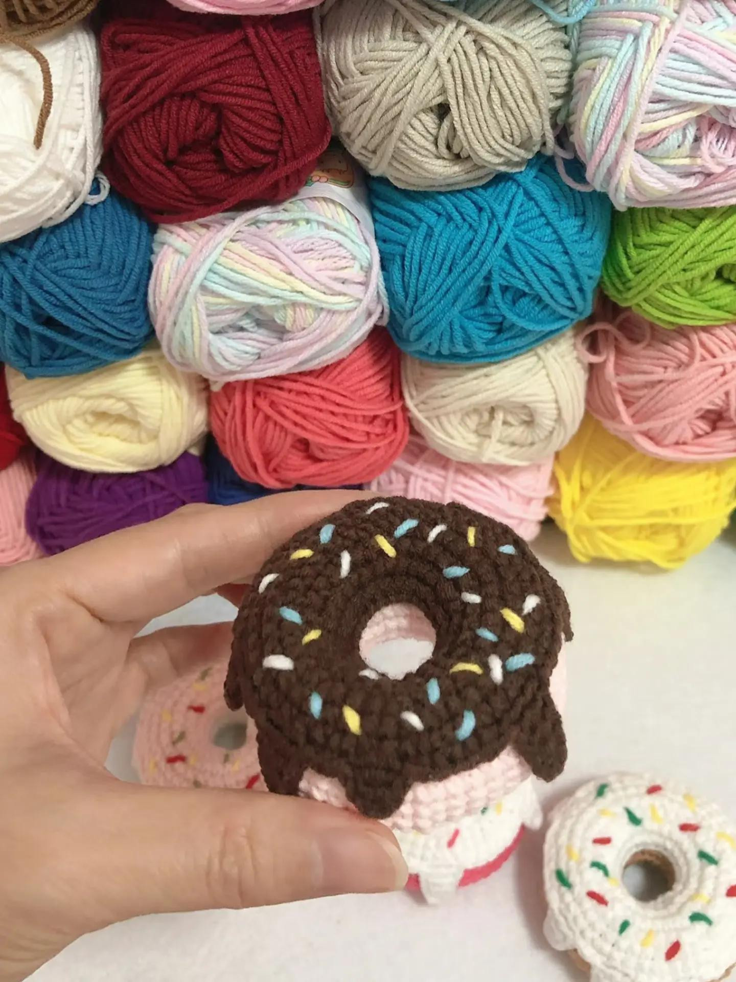 Colorful Crochet Donuts with Sprinkles Pattern for Beginners