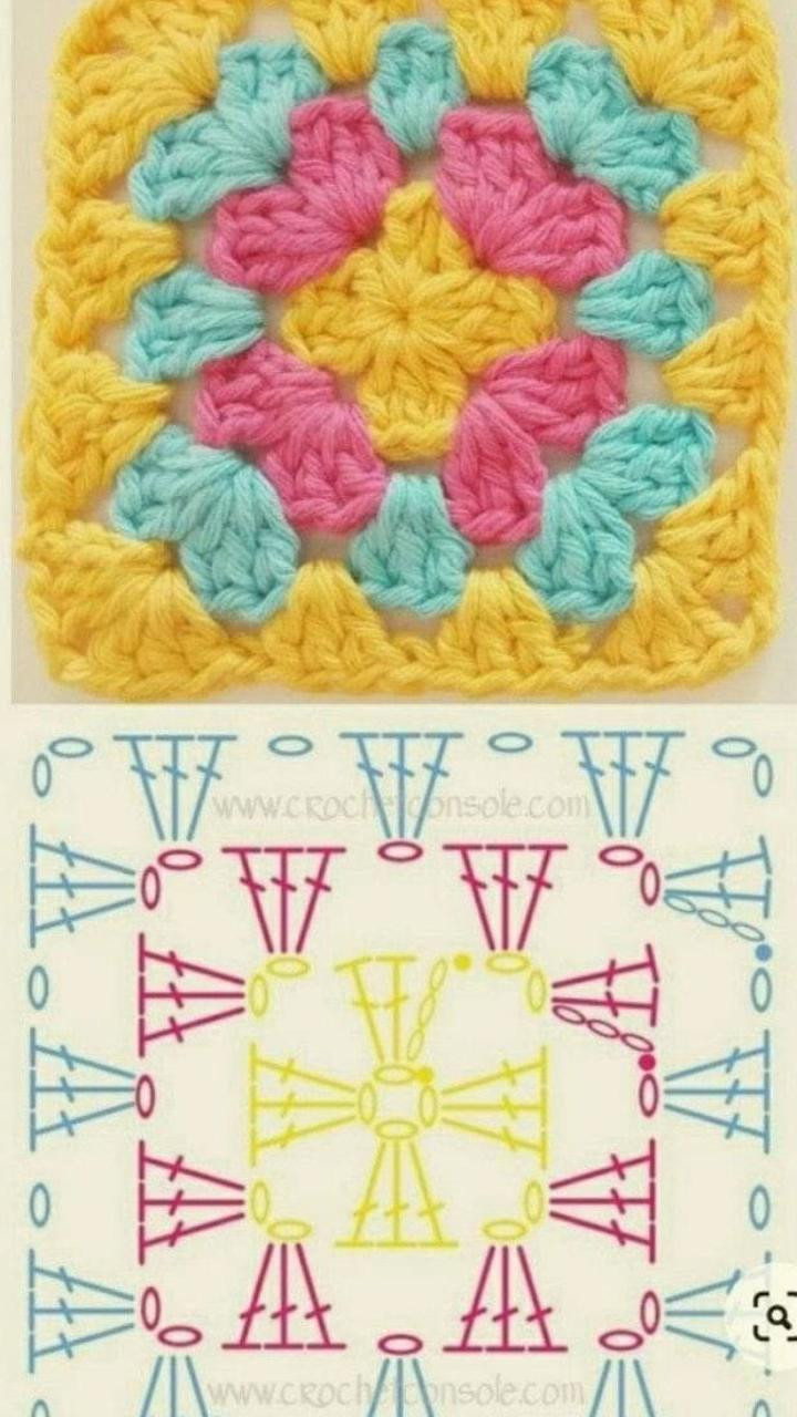 Colorful Crochet Granny Square Pattern for Beginners