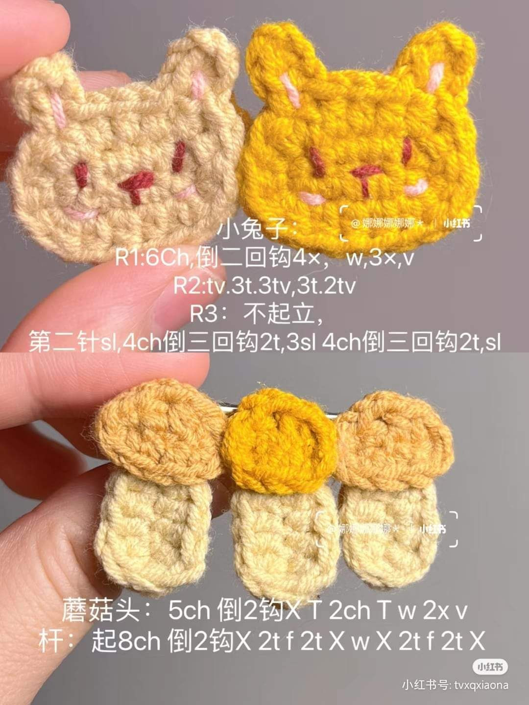 Colorful Crochet Hair Clips with Cute Animal Designs