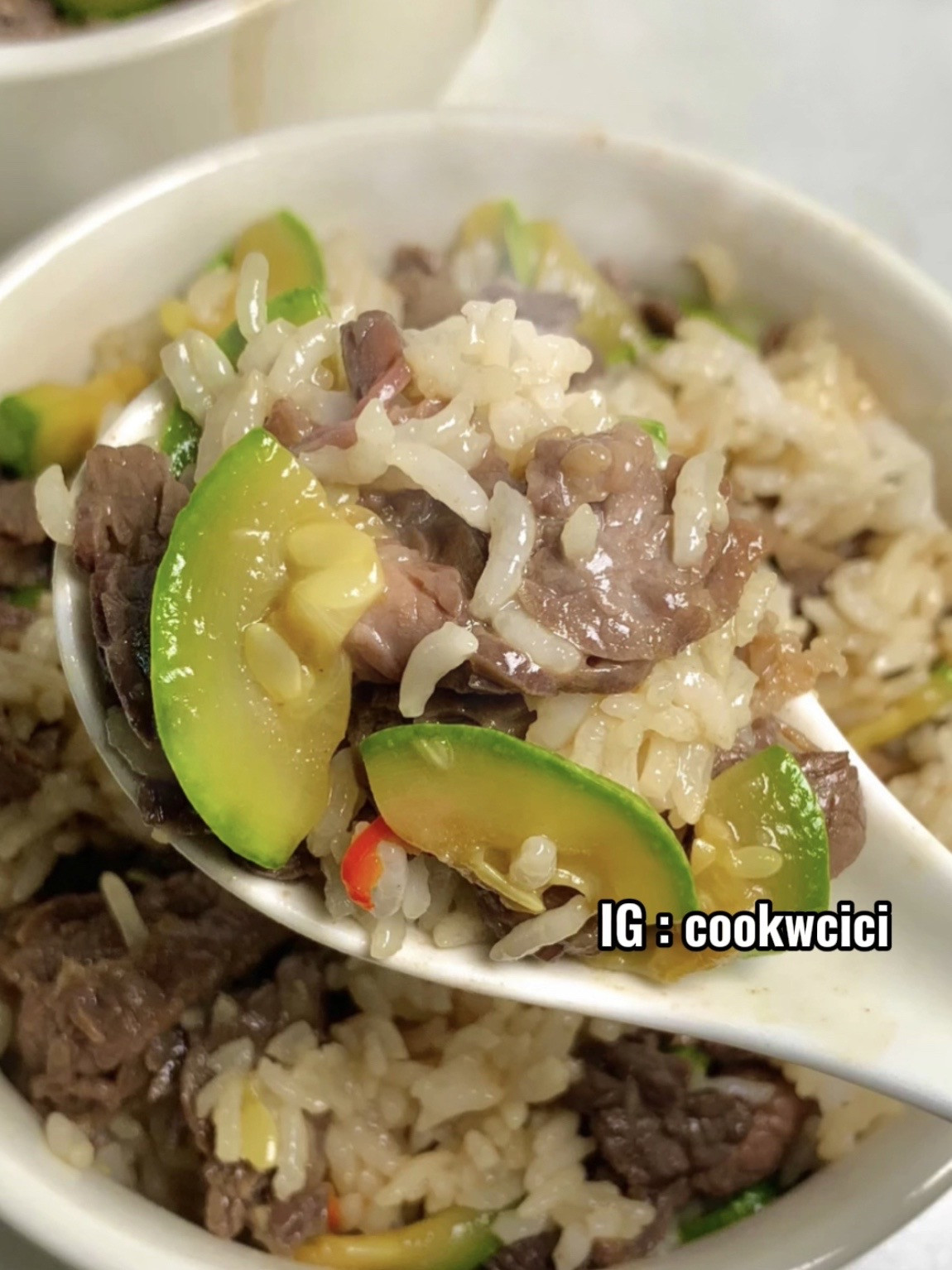 Cơm Bò Xào Bí Ngòi Thơm Ngon Hoàn Hảo