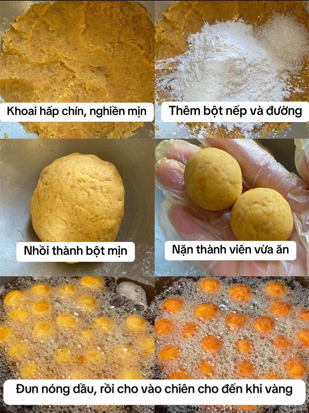 Công thức làm bong bóng khoai thơm ngon